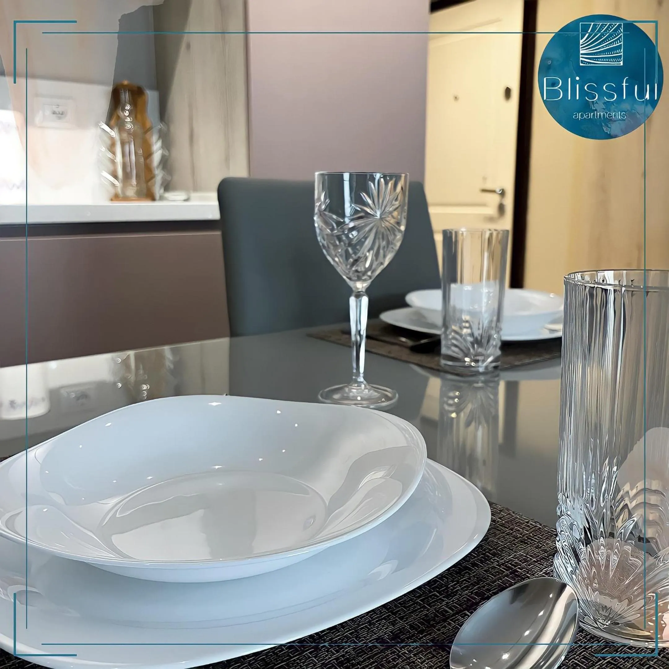 Dining area in Blissful Apartments