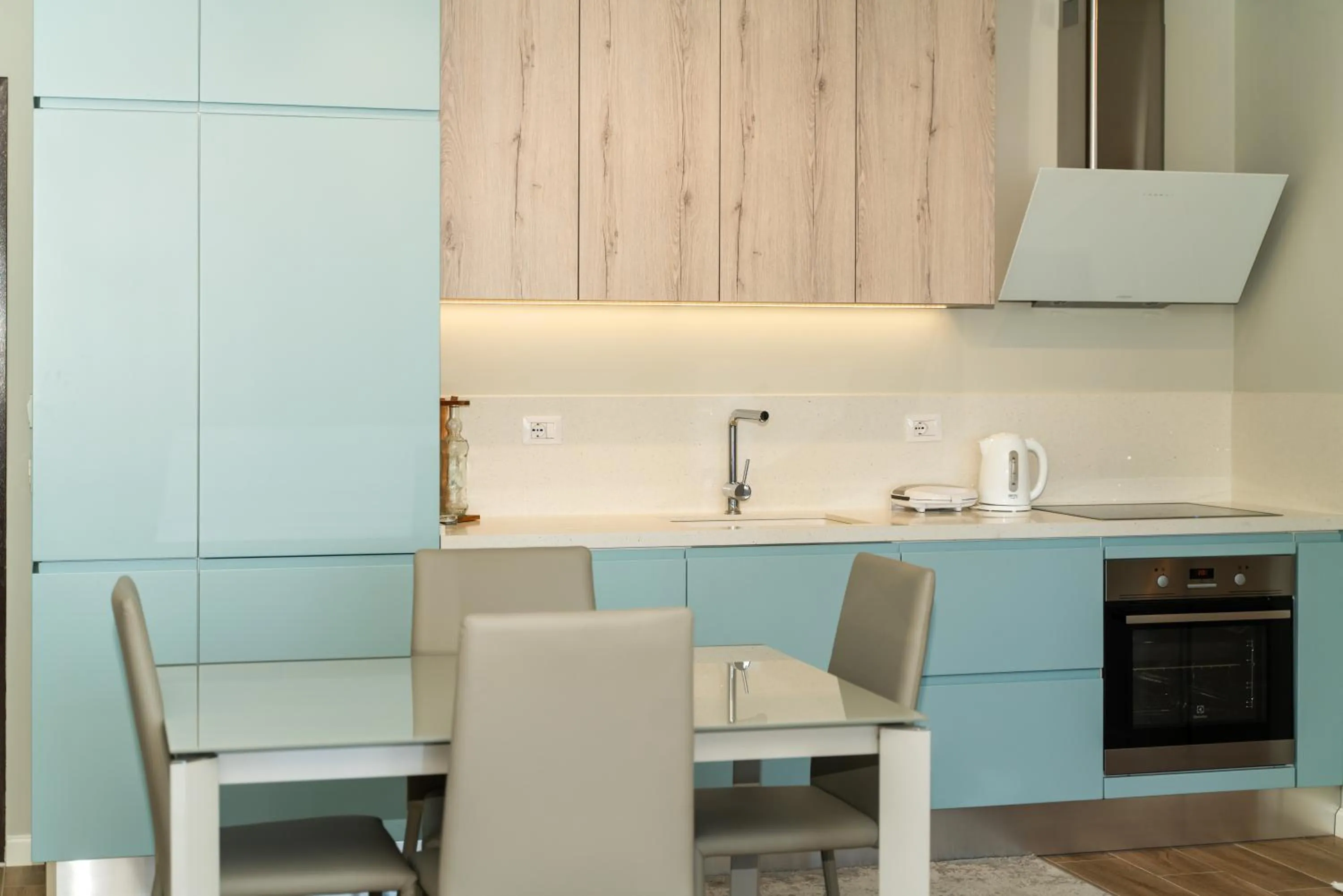 Kitchen or kitchenette in Blissful Apartments