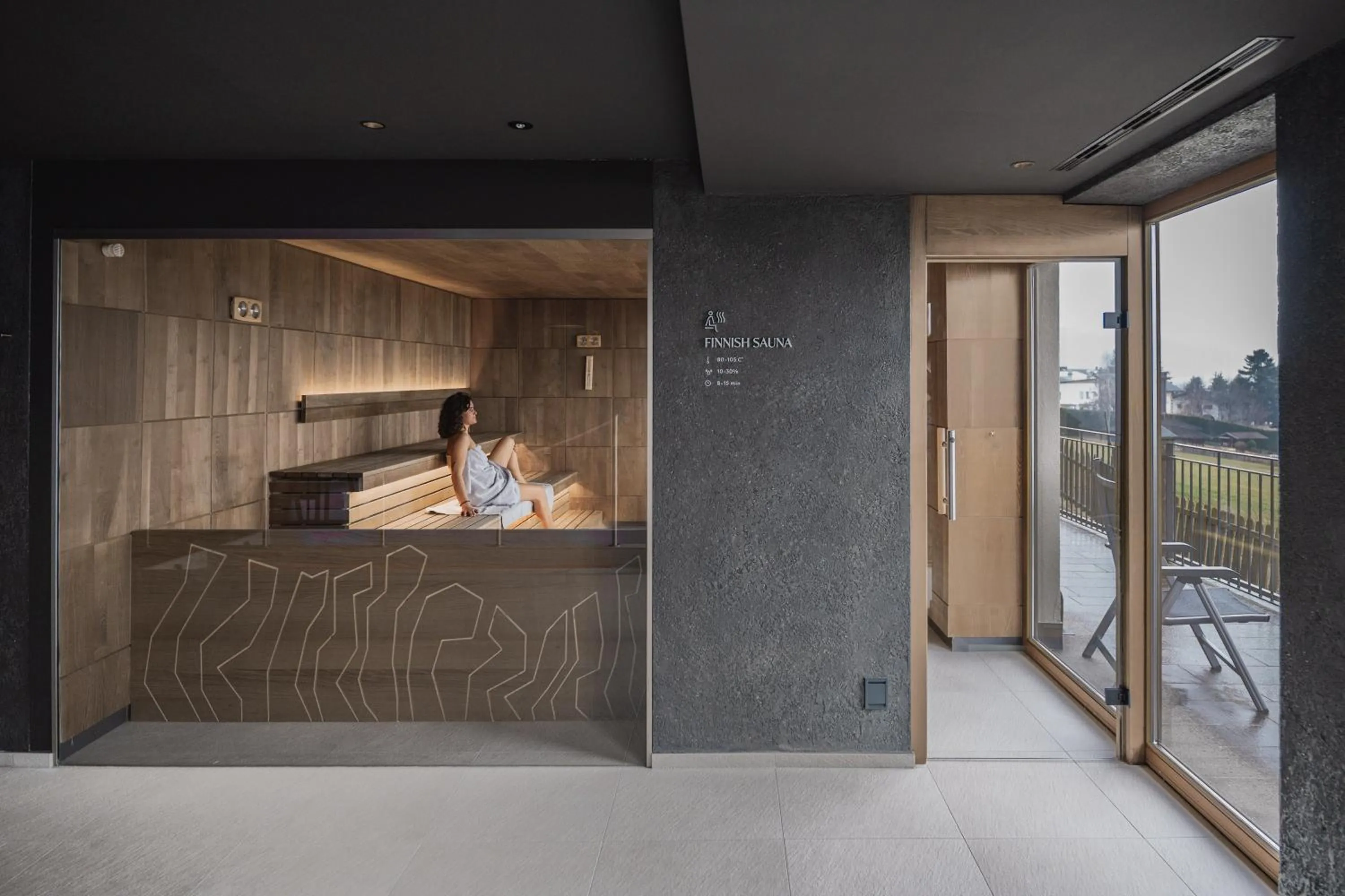 Sauna, Bed in Hotel Emmy - five elements