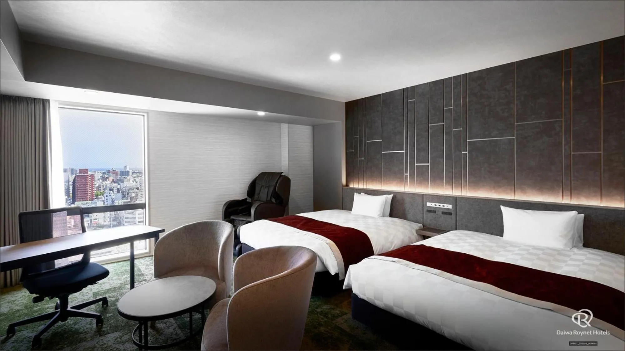 Photo of the whole room, Bed in Daiwa Roynet Hotel Kagoshima Tenmonkan PREMIER - former Daiwa Roynet Hotel Kagoshima Tenmonkan