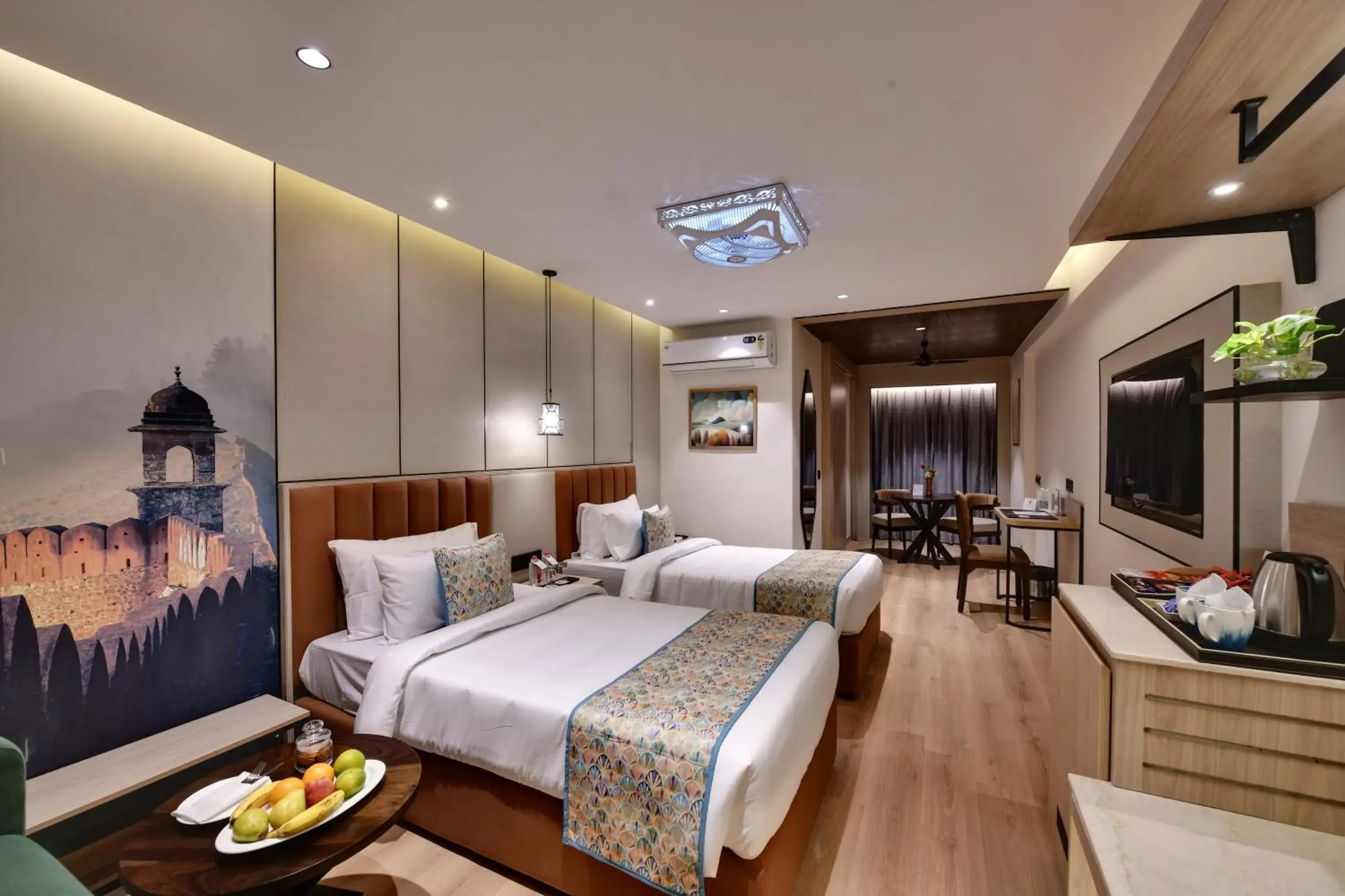 Winter Green Premium Room Twin Bed in The Fern Habitat, Jaipur Winter Green Premium Room Twin Bed in The Fern Habitat, Jaipur