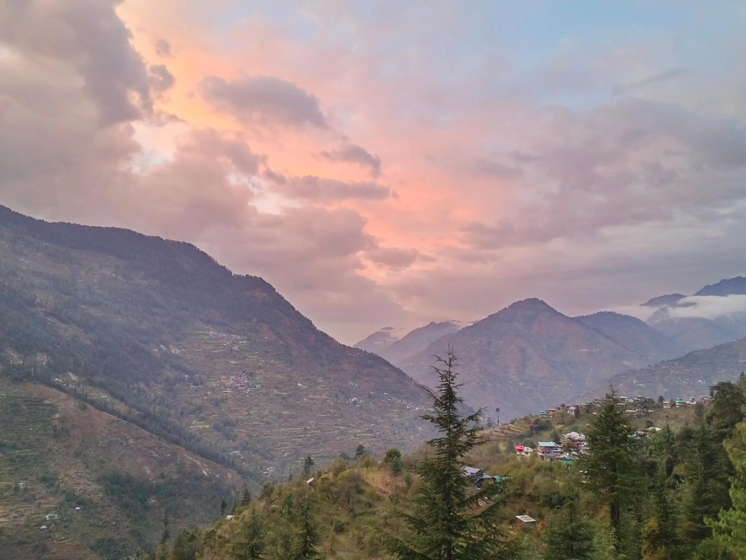 Mountain view in MOZO Inn&Cafe Jibhi