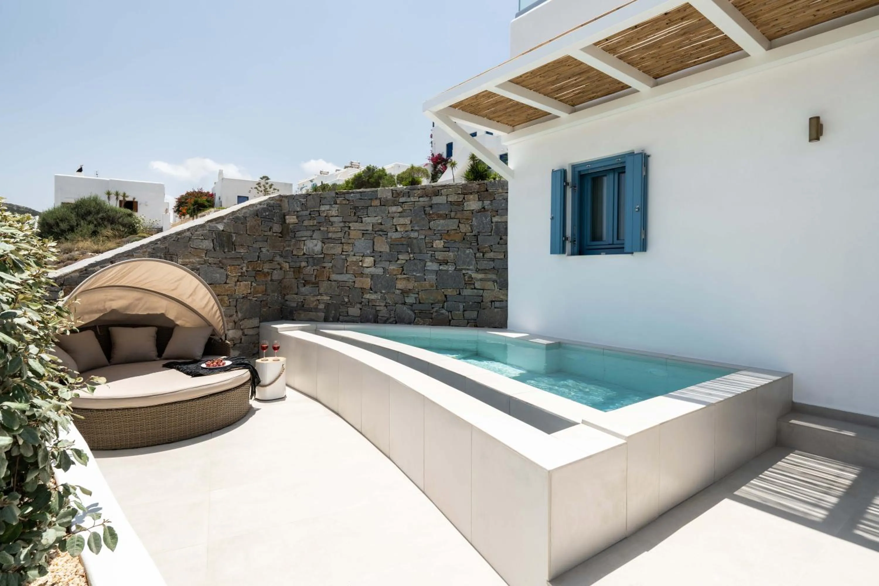 Patio in Aura Suites Paros