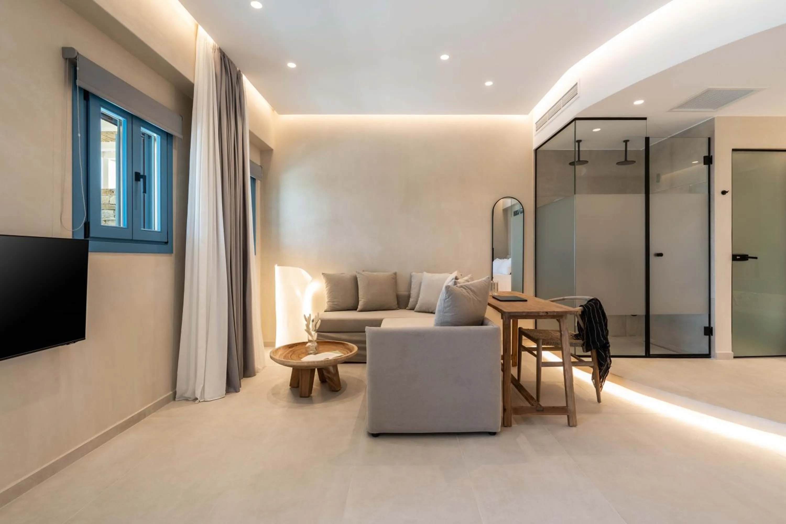 Living room in Aura Suites Paros