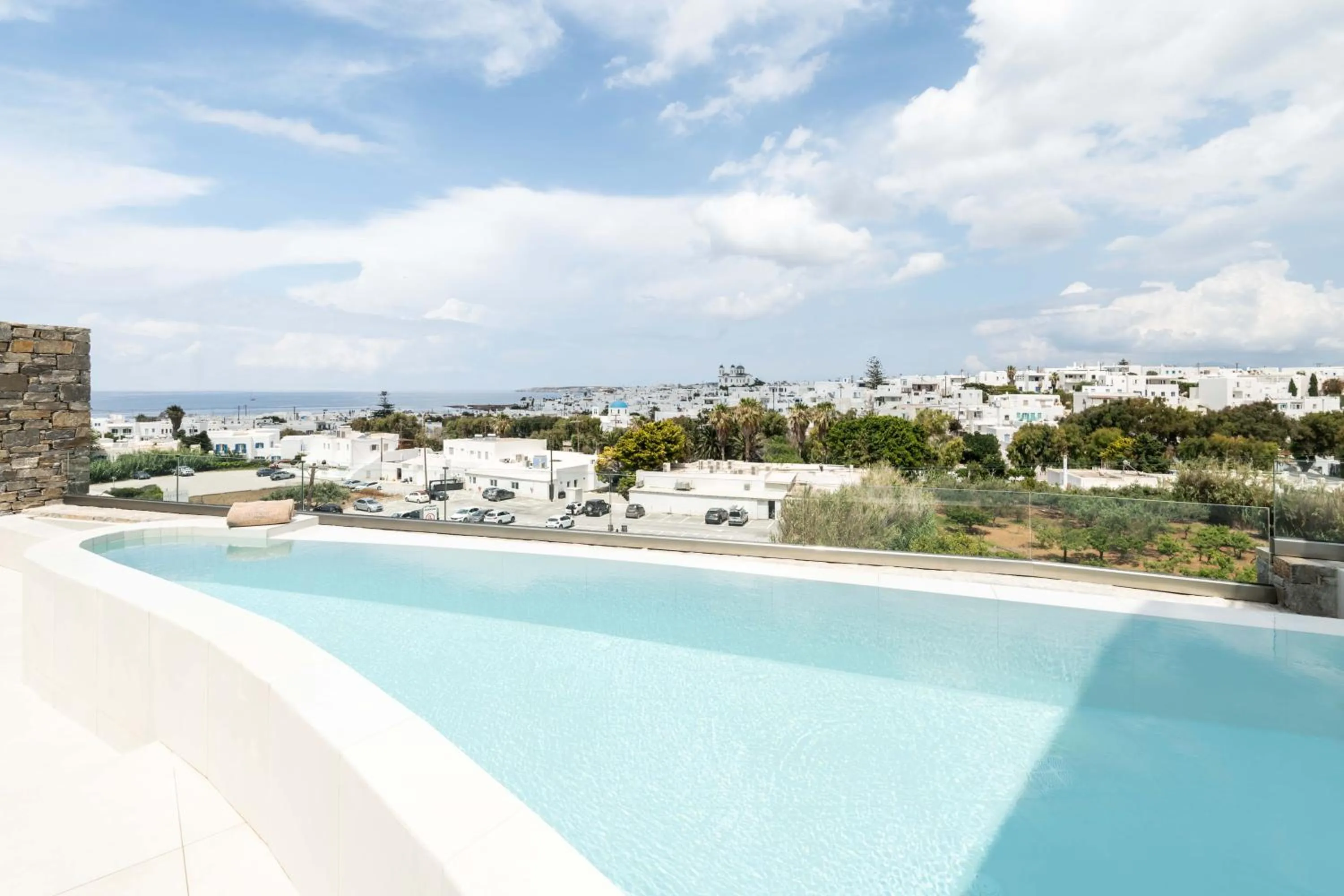 Pool view in Aura Suites Paros