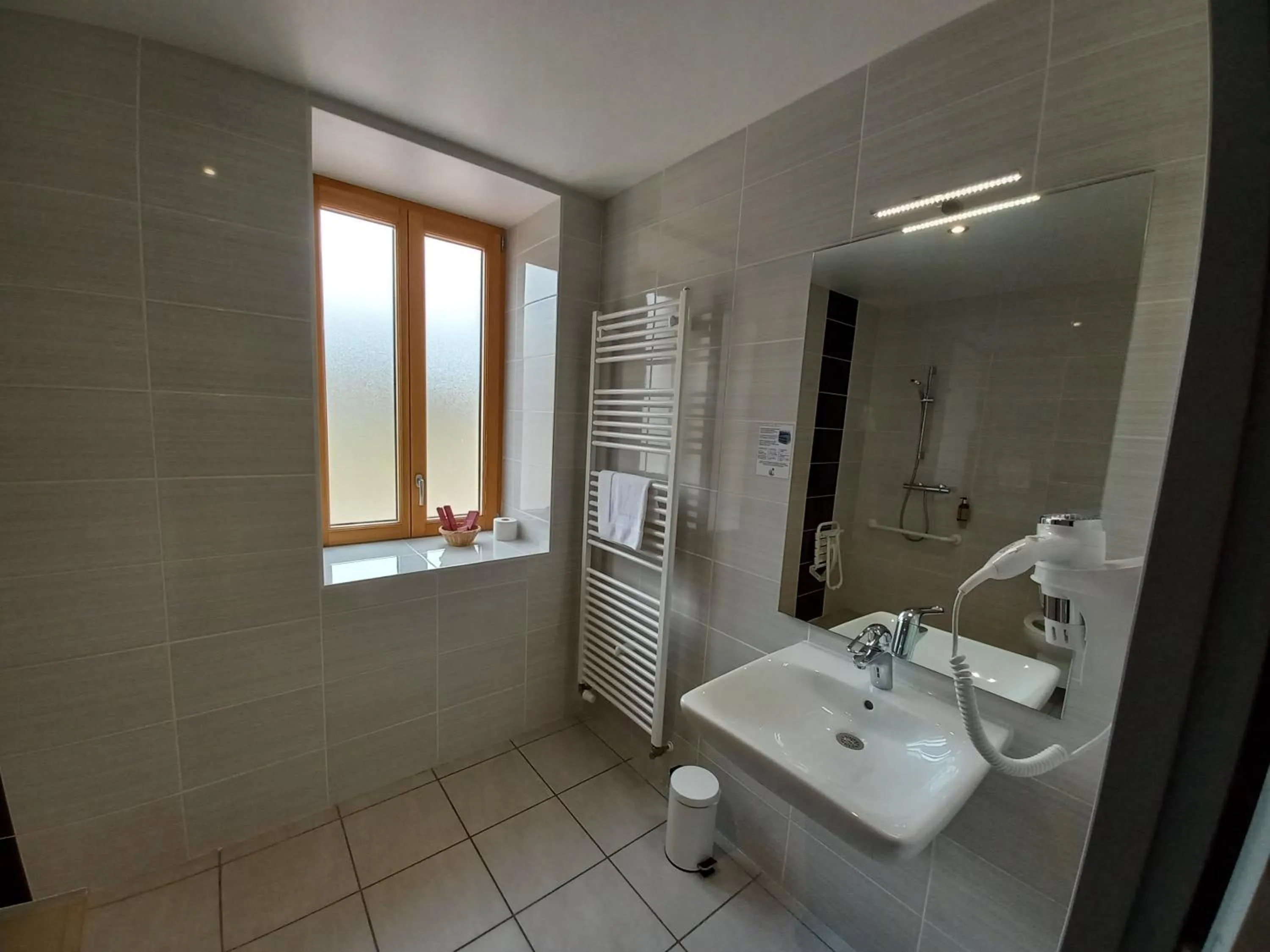 Shower in SARL DU PARC Hôtel Les Tremplins