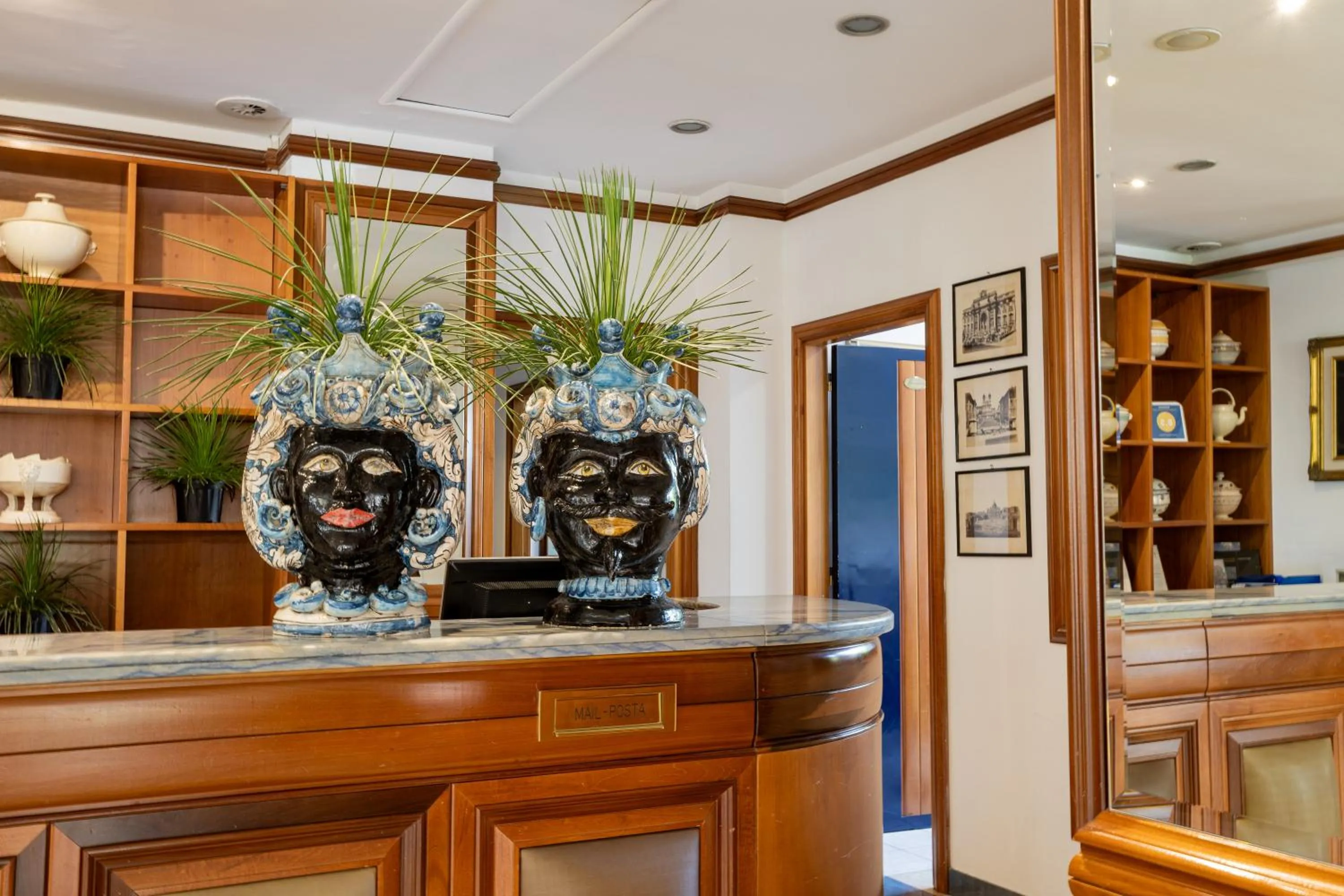 Lobby or reception in Grand Hotel Tiberio