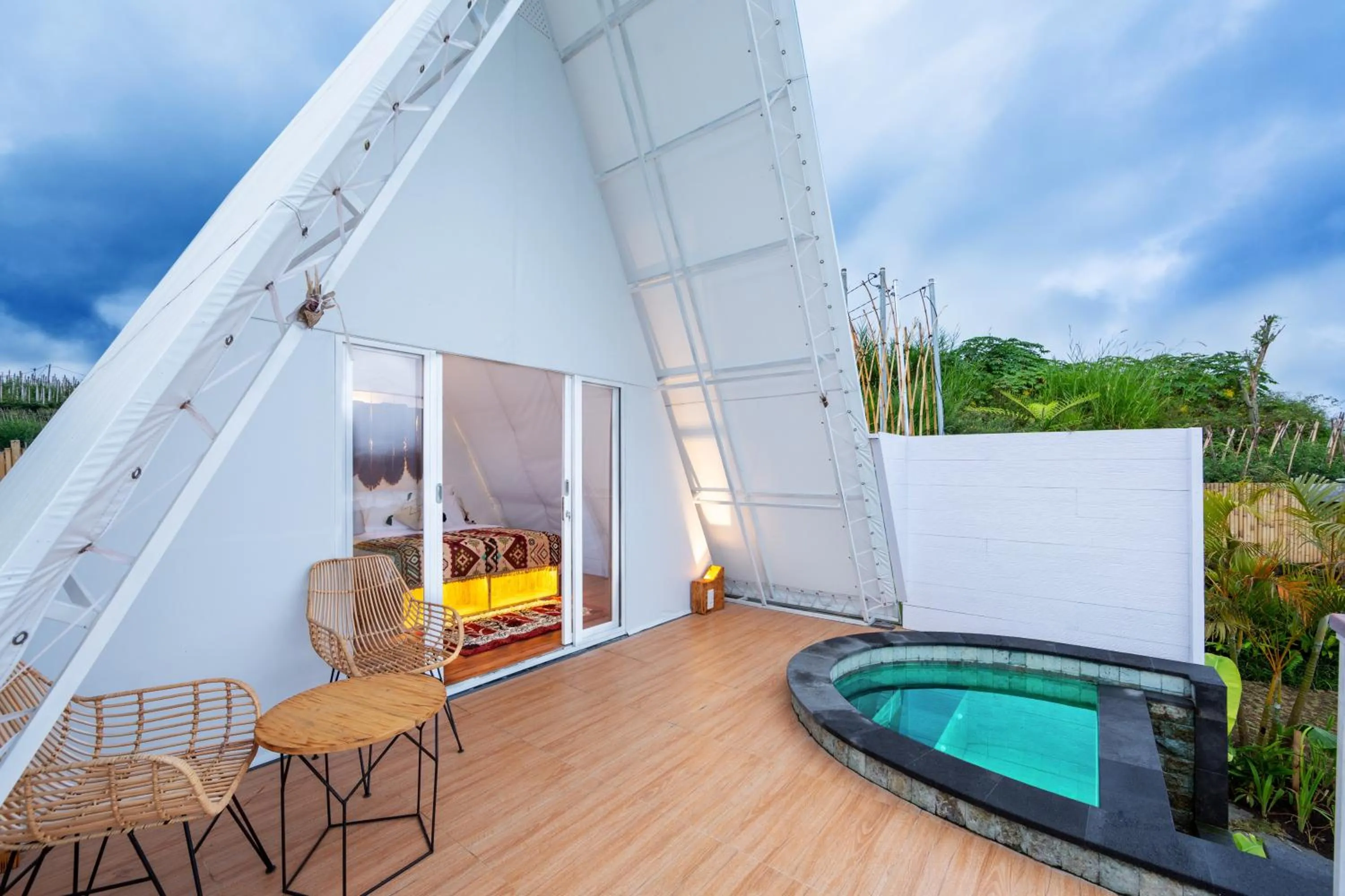 Swimming pool in The Dewi Kintamani Luxury Glamping and Natural Hotspring