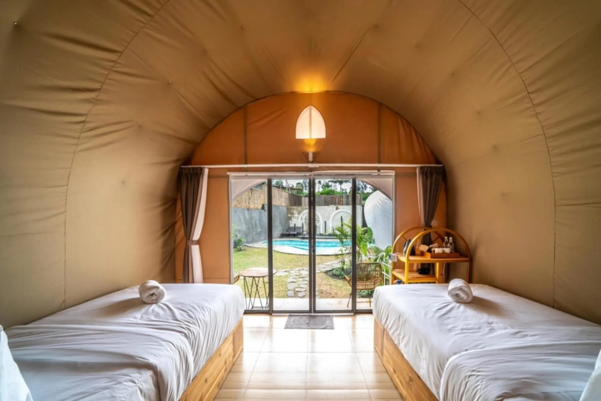 Bedroom, Bed in The Dewi Kintamani Luxury Glamping and Natural Hotspring