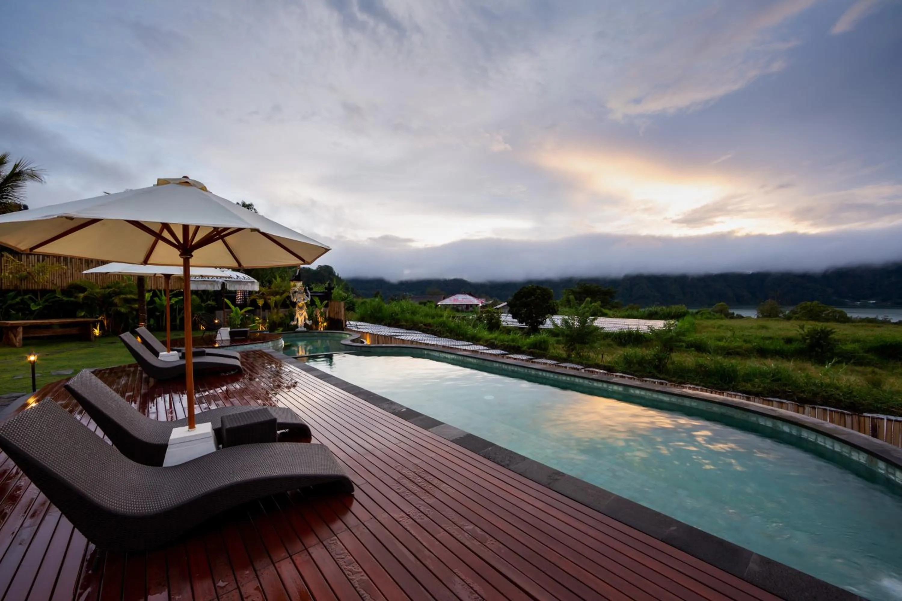 Swimming pool in The Dewi Kintamani Luxury Glamping and Natural Hotspring