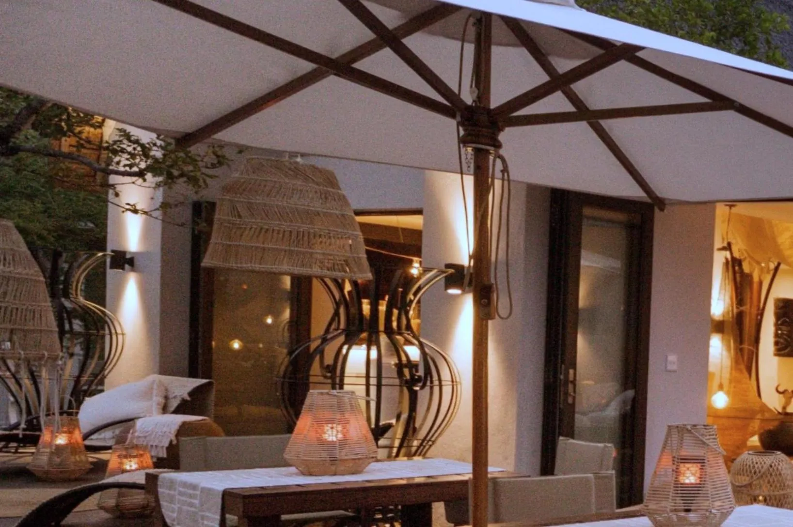 Patio in African Flair Boutique Safari Lodge