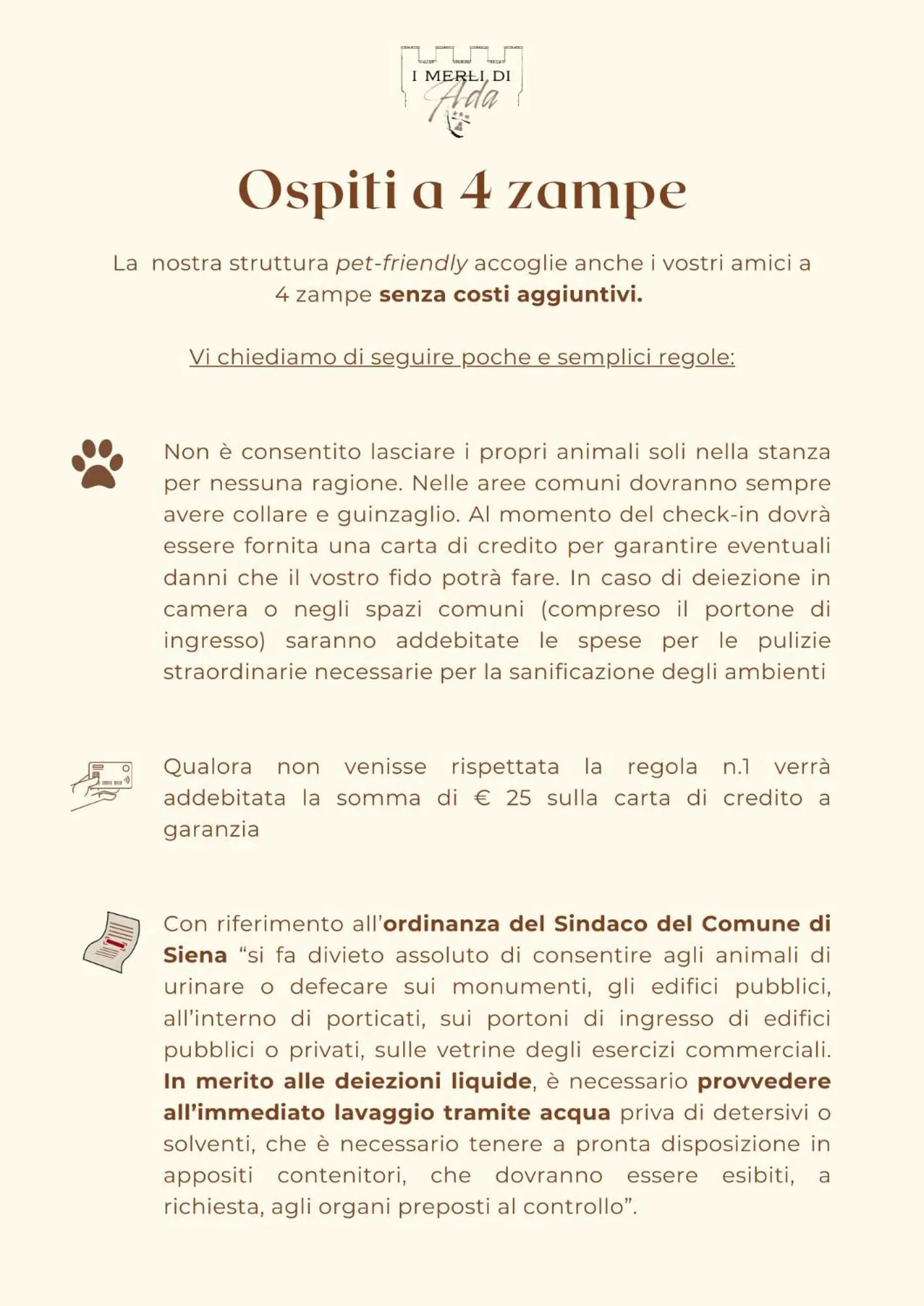 Animals in I Merli di Ada