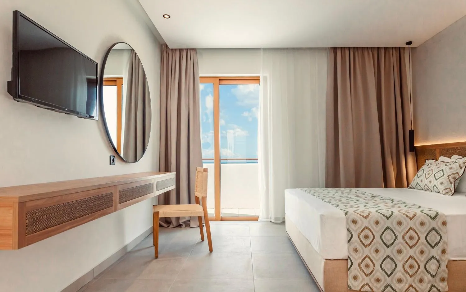 Bed in Blue Sea Island