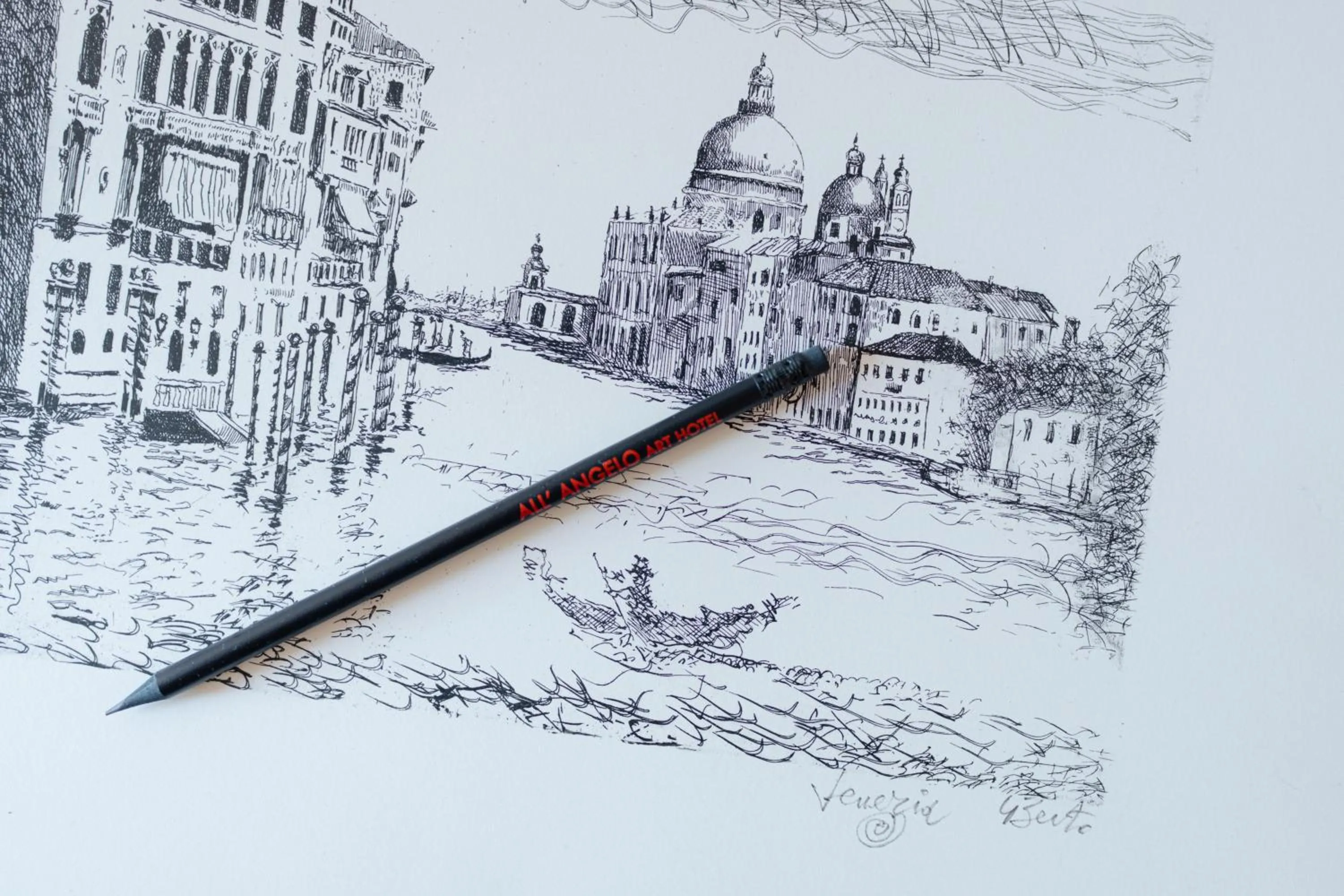 Decorative detail in All’Angelo Art Hotel