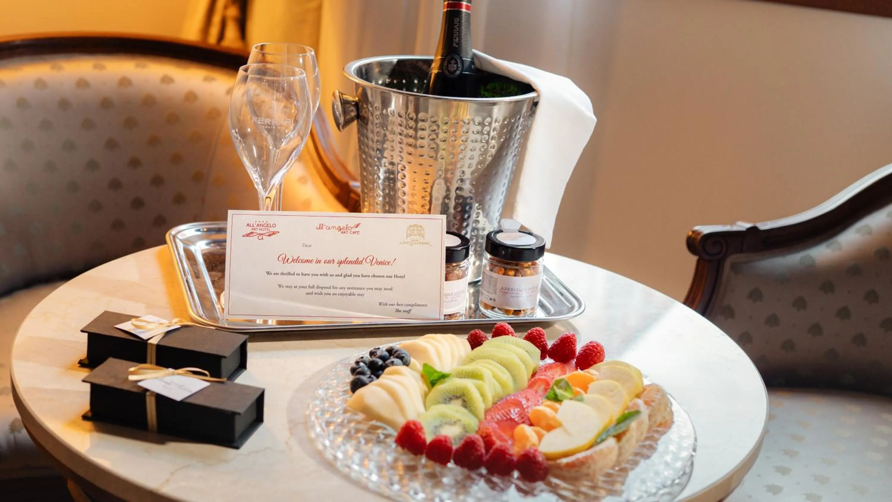 Decorative detail in All’Angelo Art Hotel