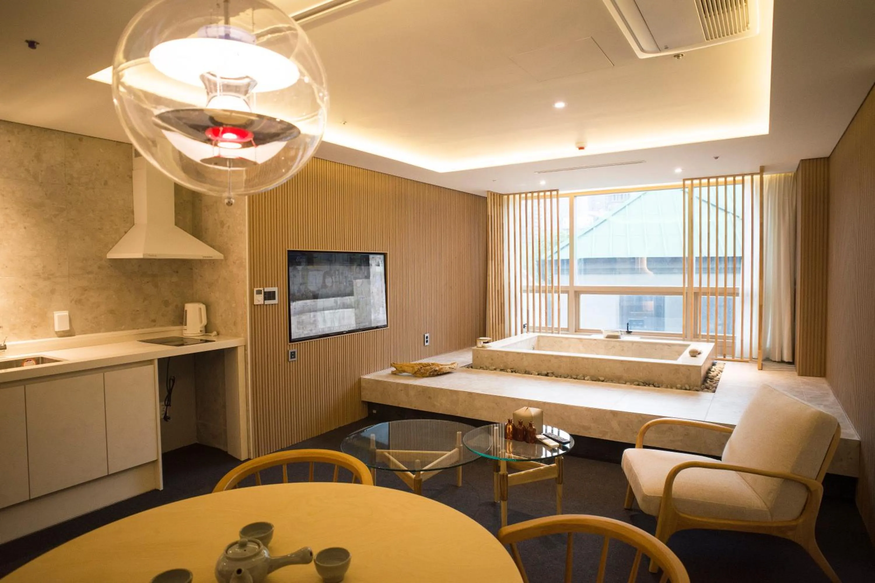 Living room in UH Suite The Myeongdong