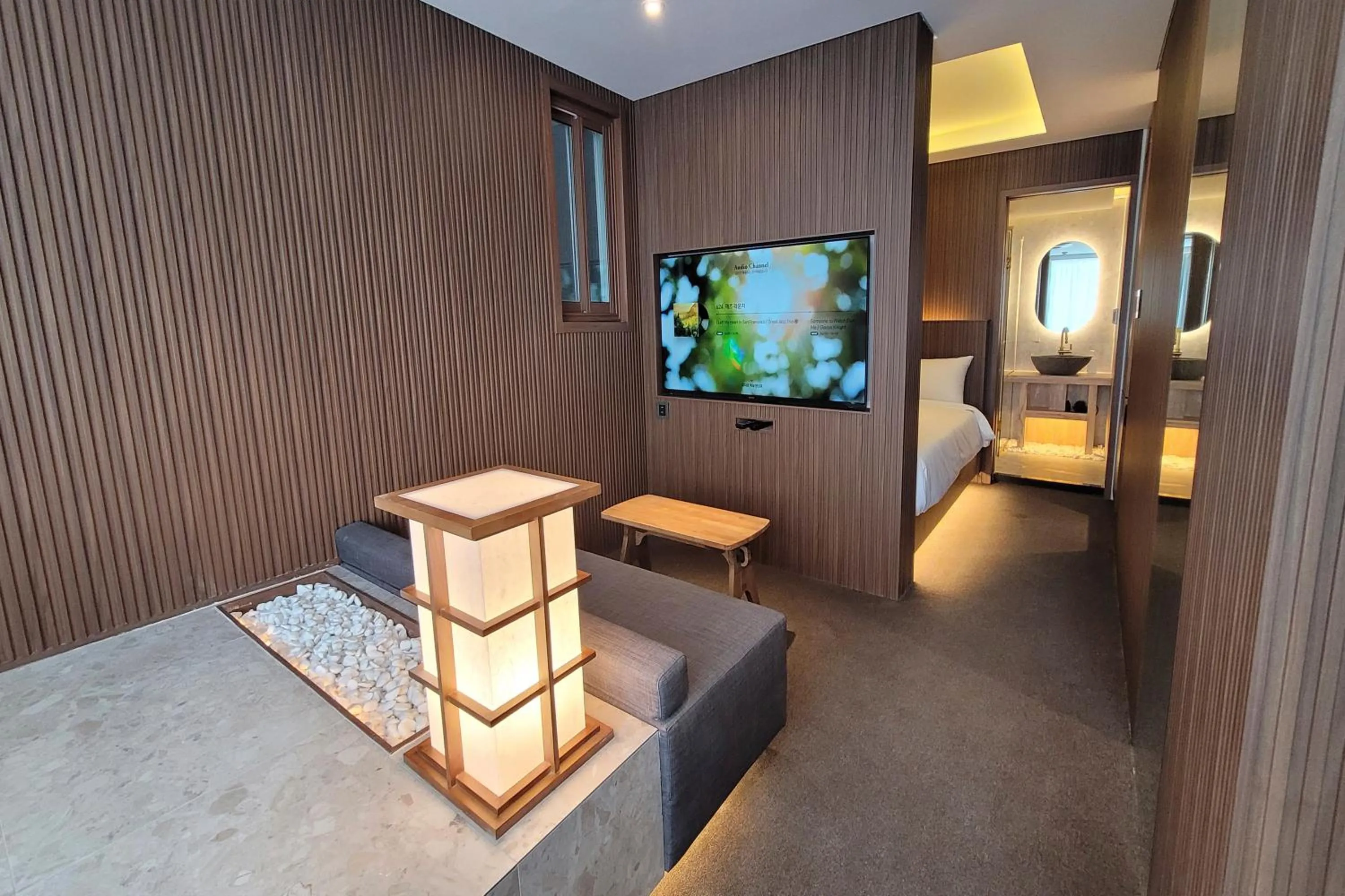 Bedroom, TV/Entertainment Center in UH Suite The Myeongdong