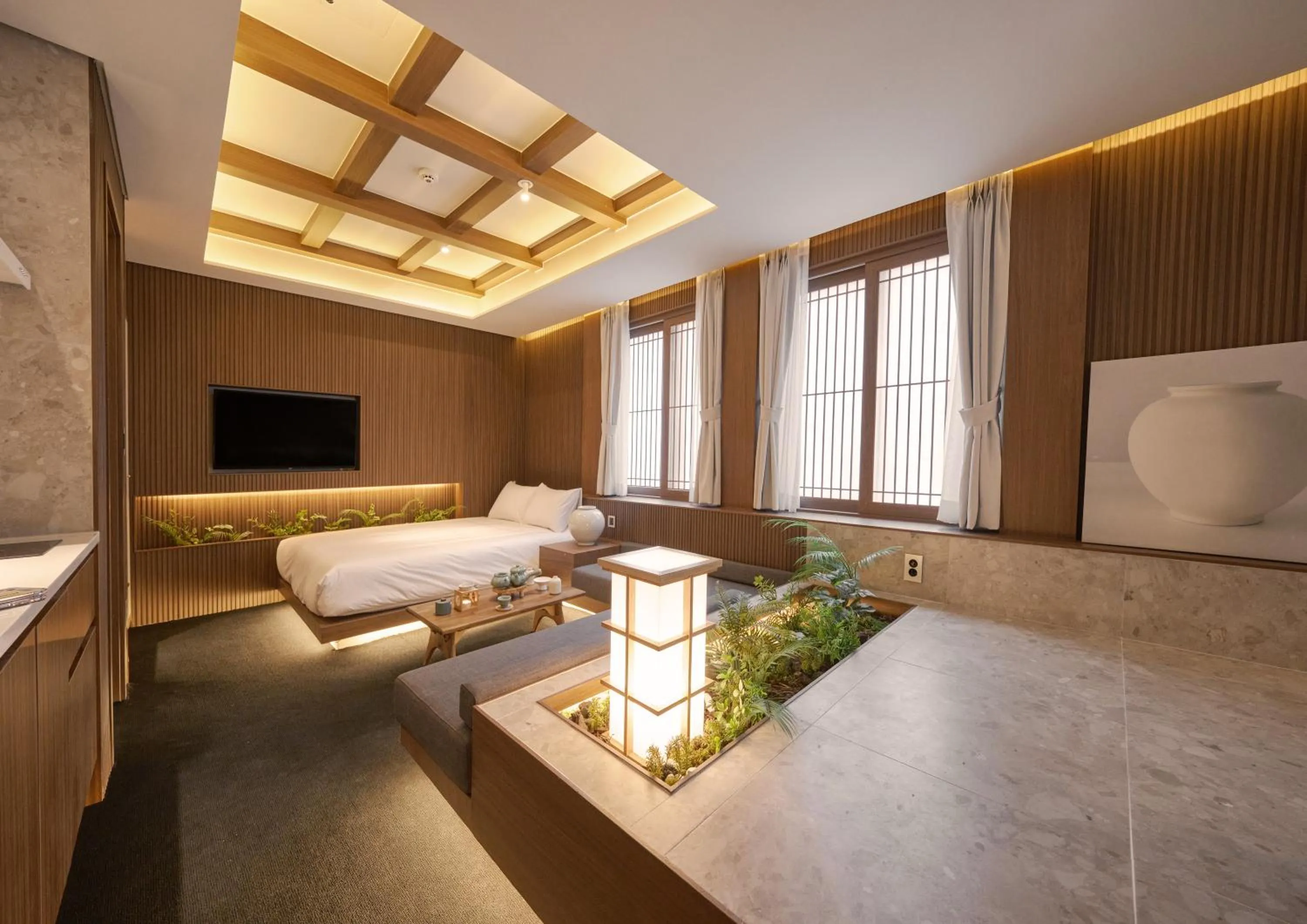 Bedroom, Seating Area in UH Suite The Myeongdong