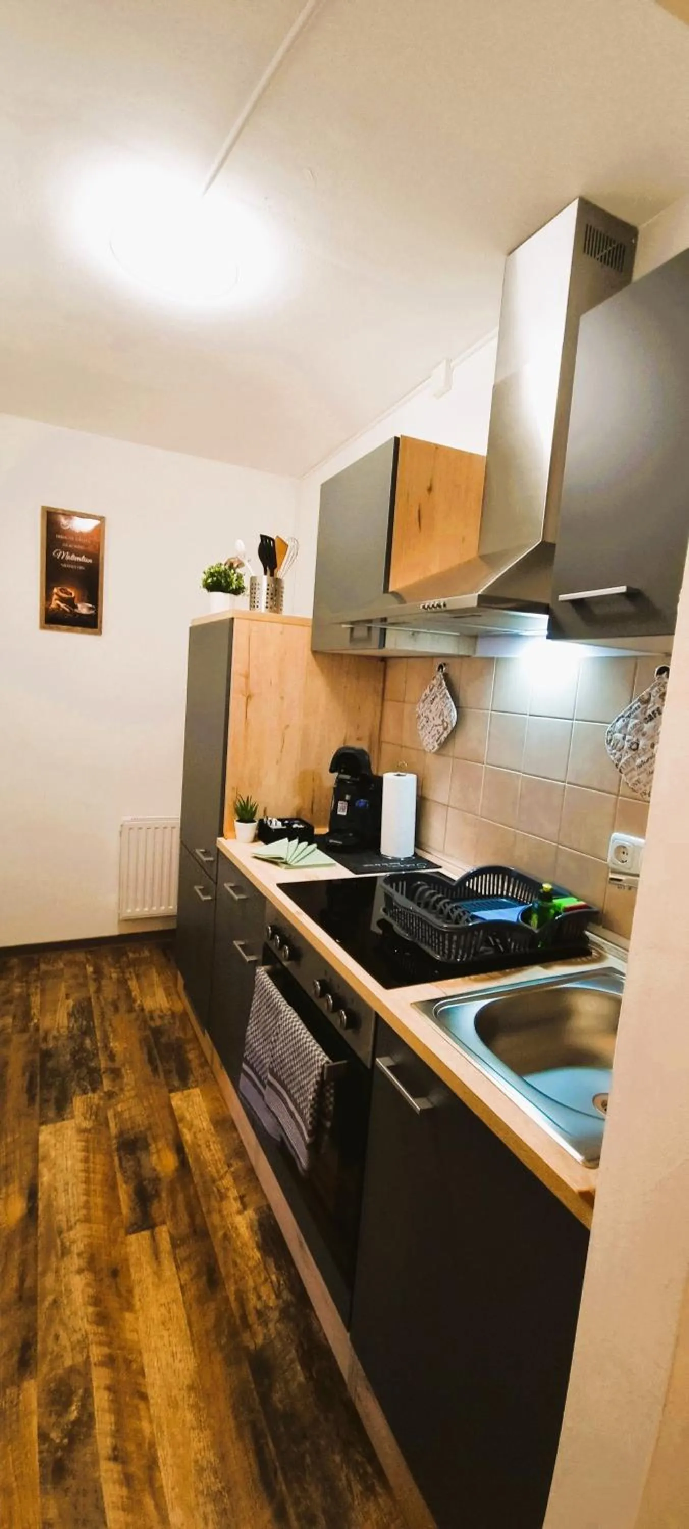 Kitchen or kitchenette in CJS Apartments - Chill or Drive am Nürburgring, new Box Spring Beds, new furniture, WLan, Spacious Rooms, Quiet Location