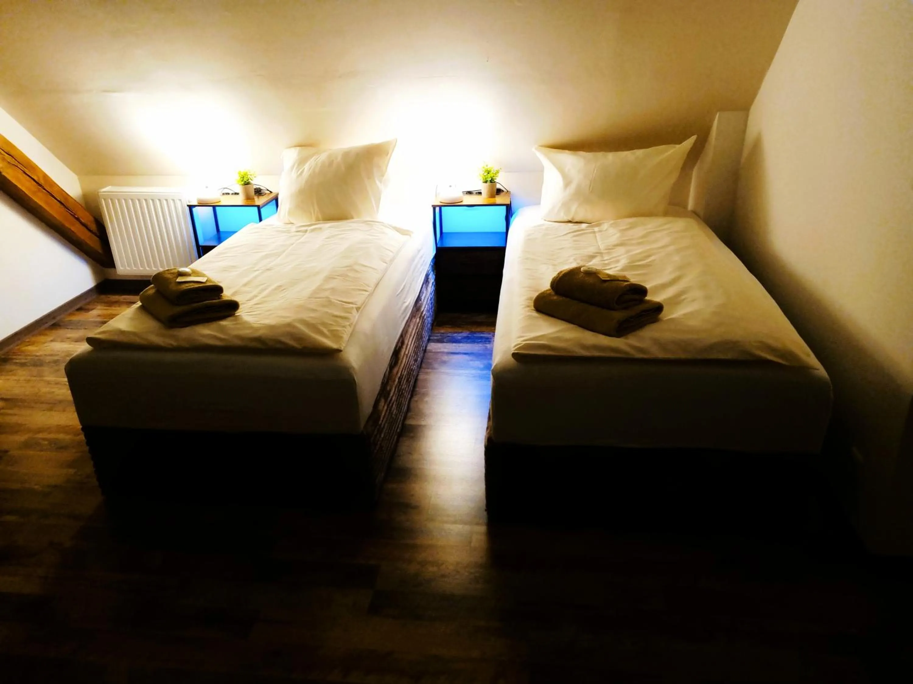 Bedroom, Bed in CJS Apartments - Chill or Drive am Nürburgring, new Box Spring Beds, new furniture, WLan, Spacious Rooms, Quiet Location