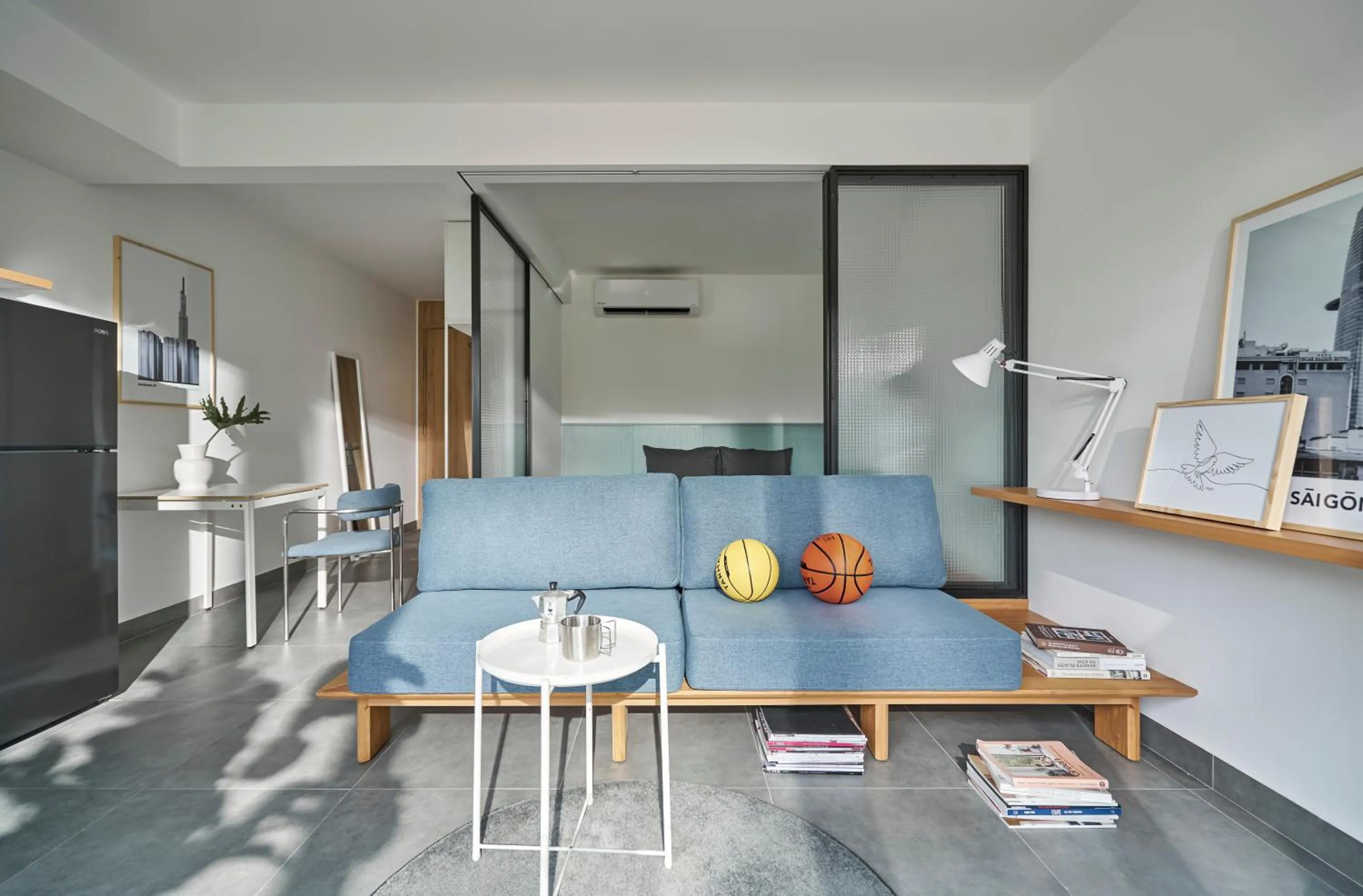 Seating area in M Village Living Trần Não