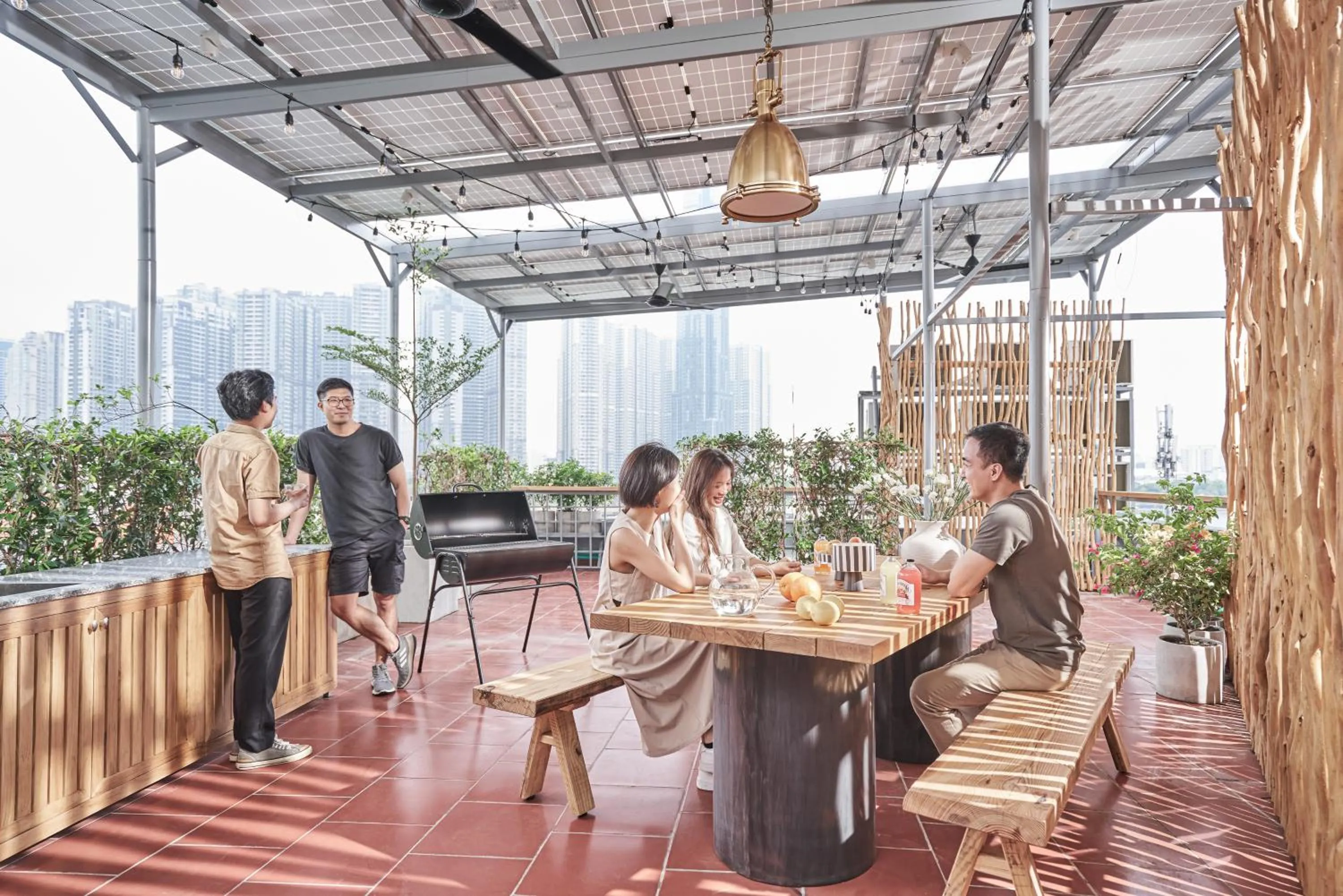 BBQ facilities in M Village Living Trần Não