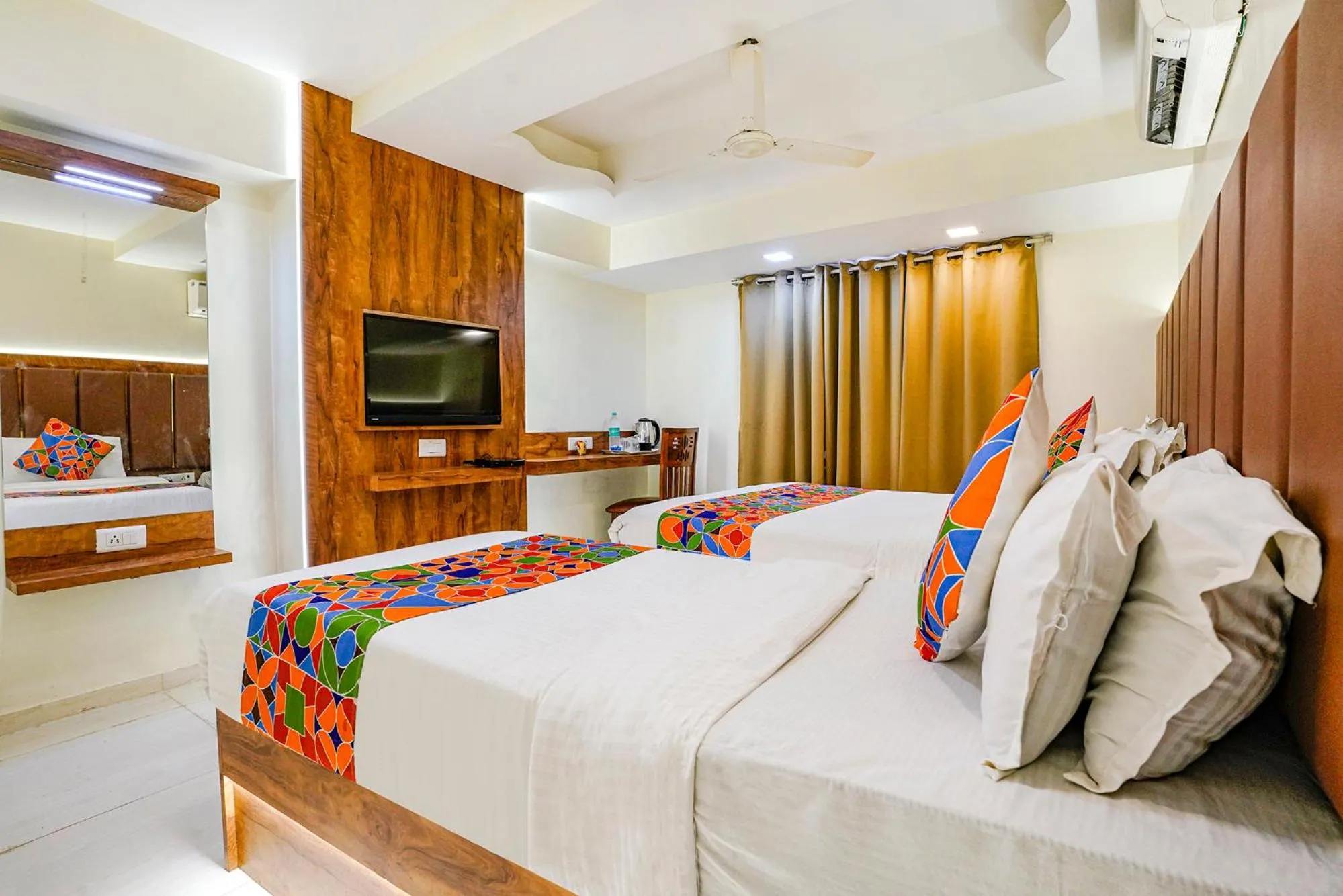 Bed in FabHotel Amber Corp Inn