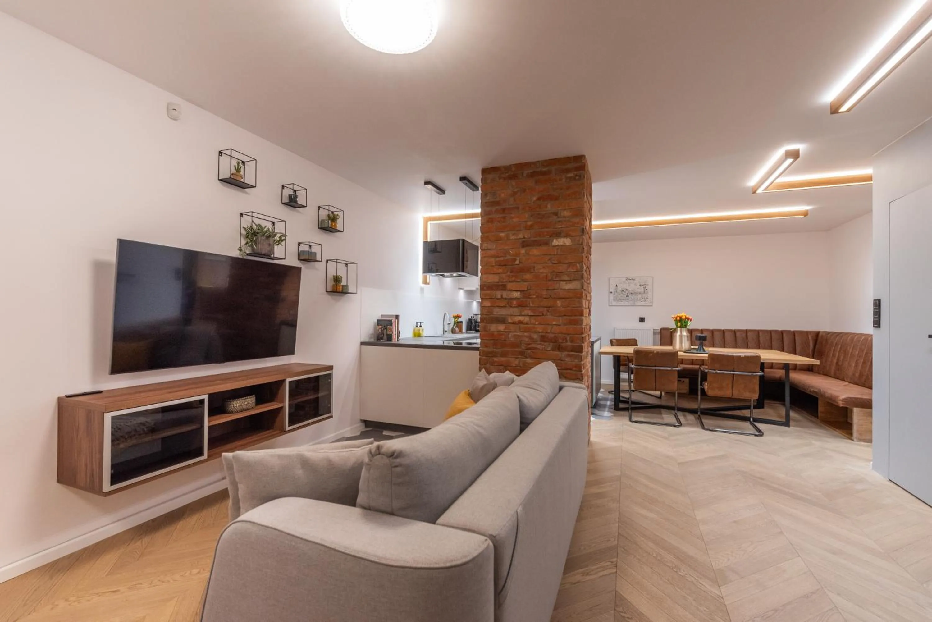 Living room in City Lights Kazimierz