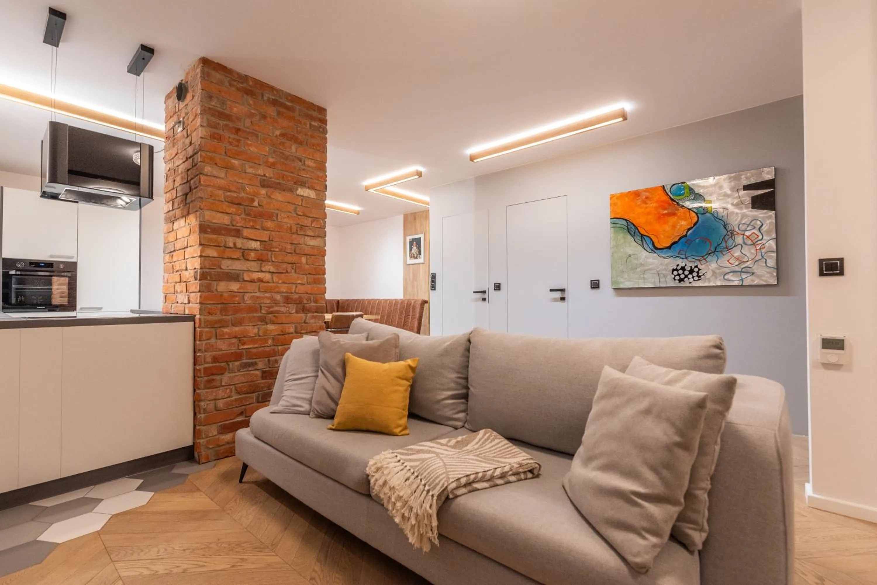 Living room in City Lights Kazimierz