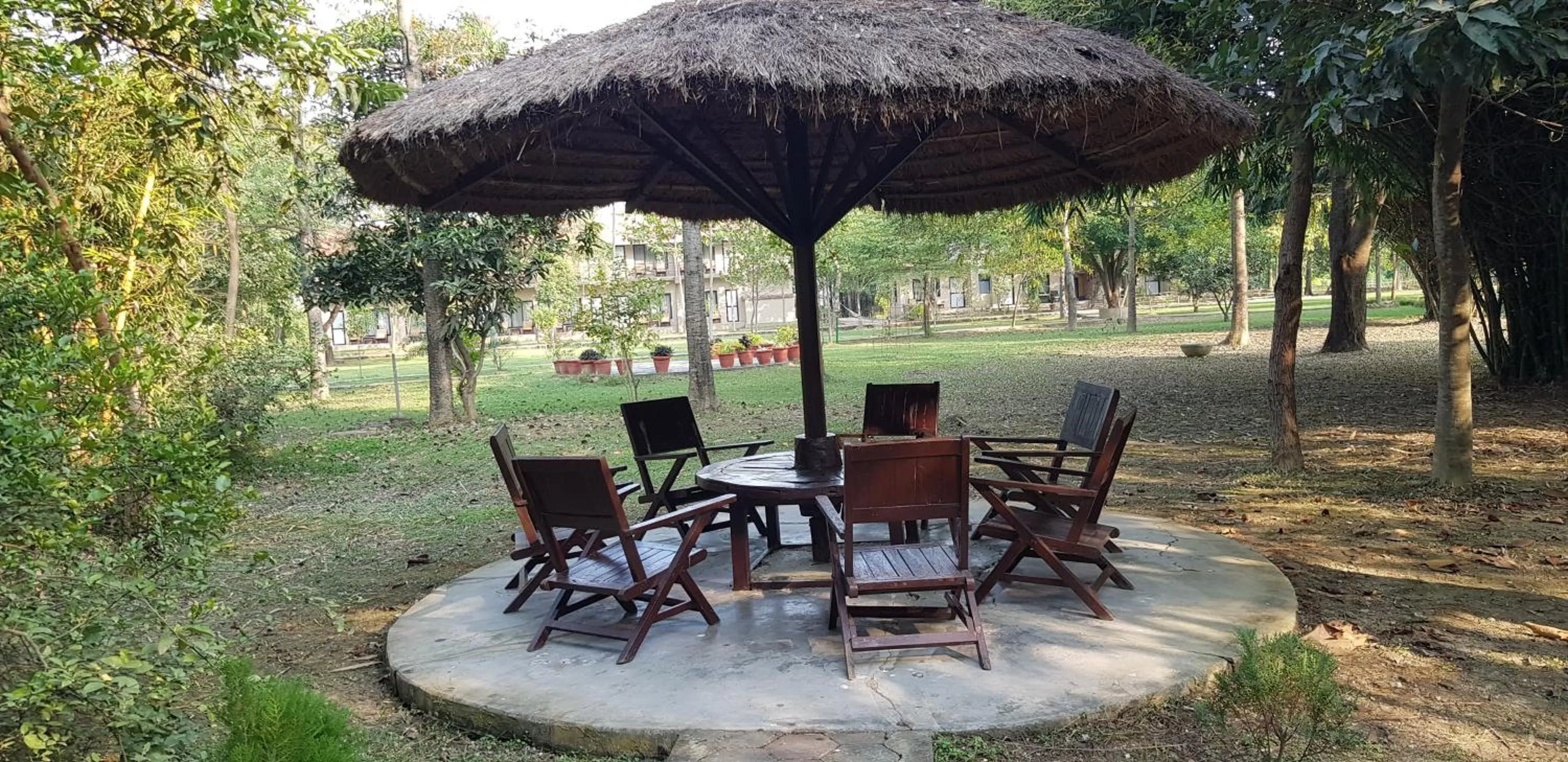 Seating area in Lumbini Buddha Garden Resort