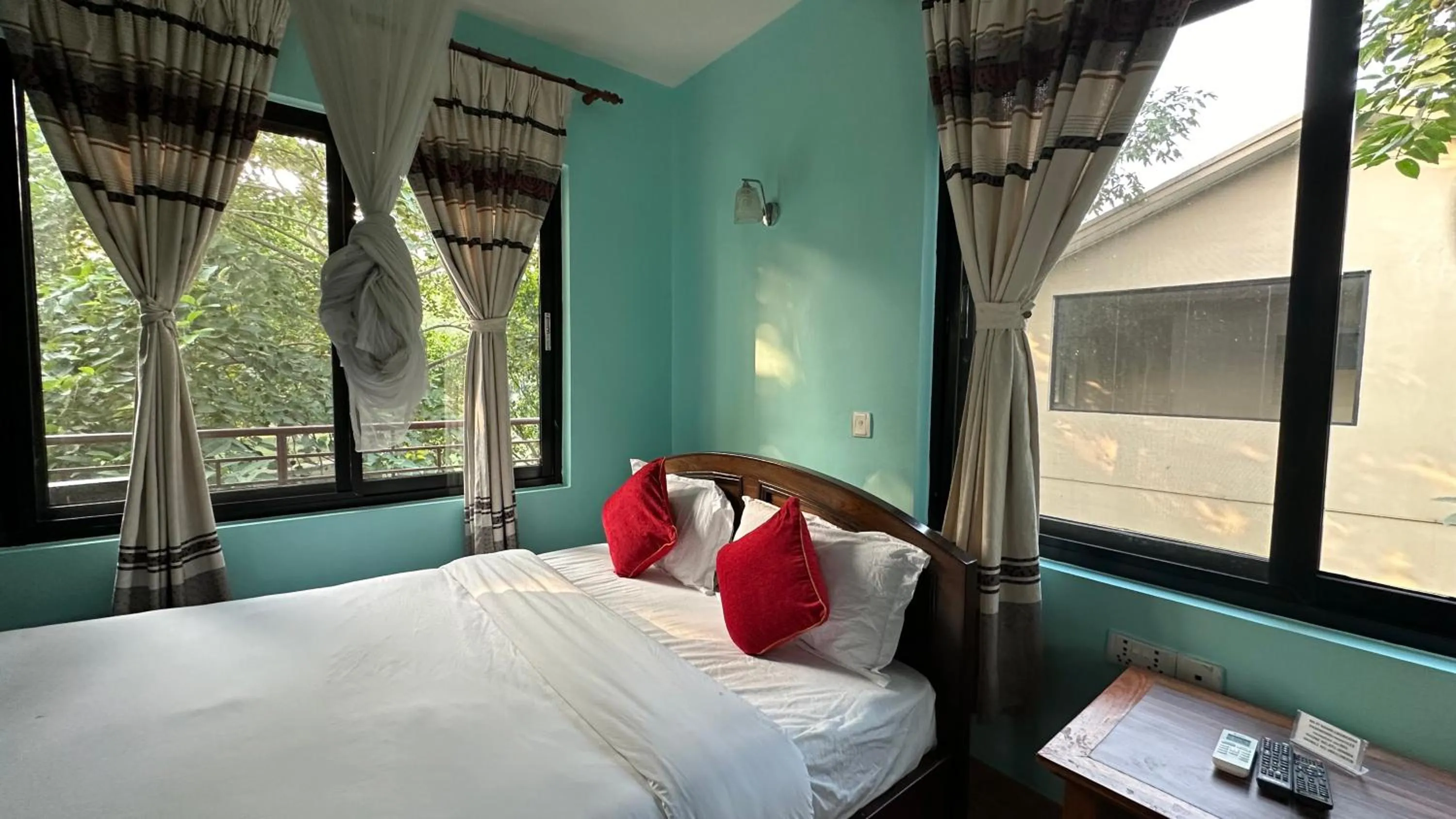 Bed in Lumbini Buddha Garden Resort