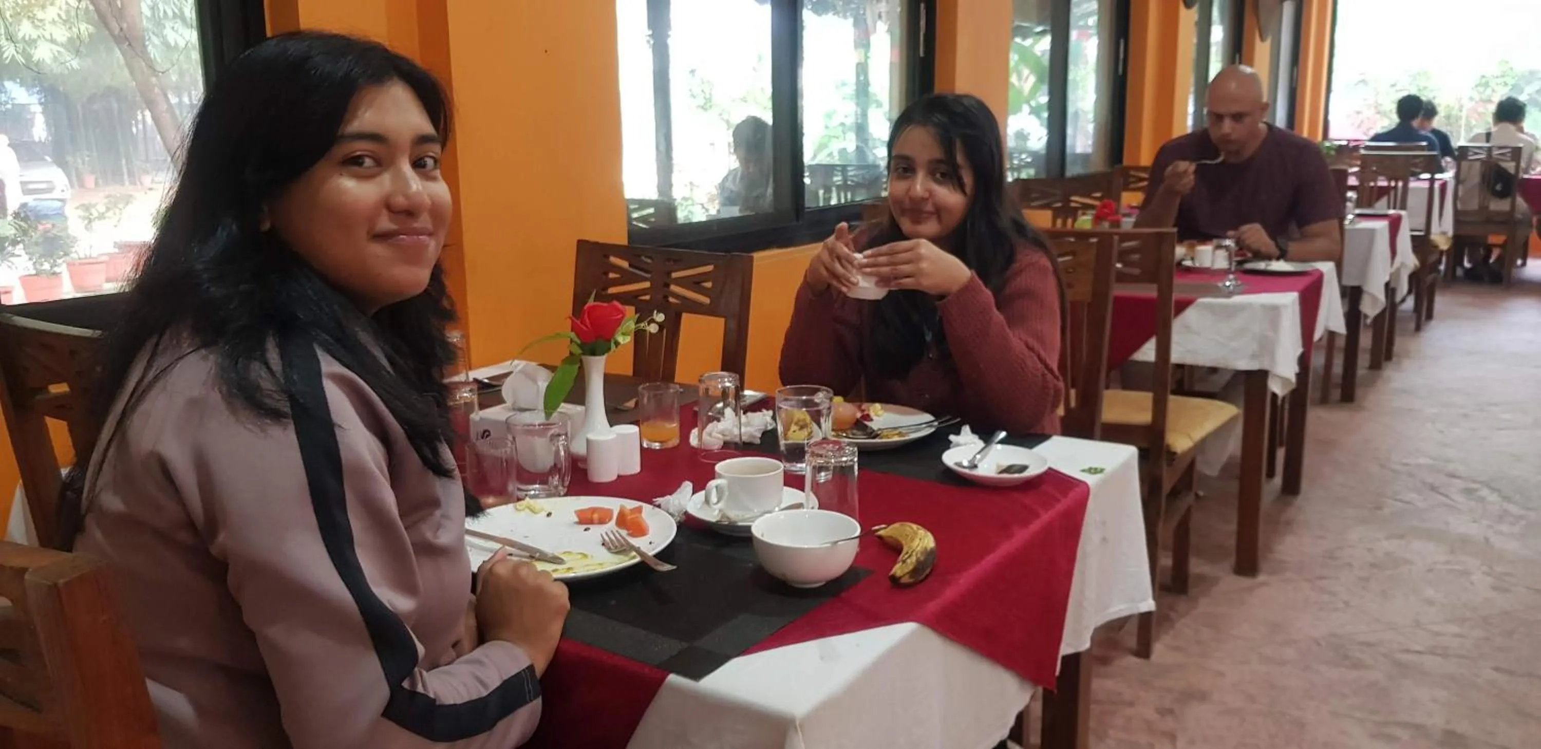 group of guests in Lumbini Buddha Garden Resort