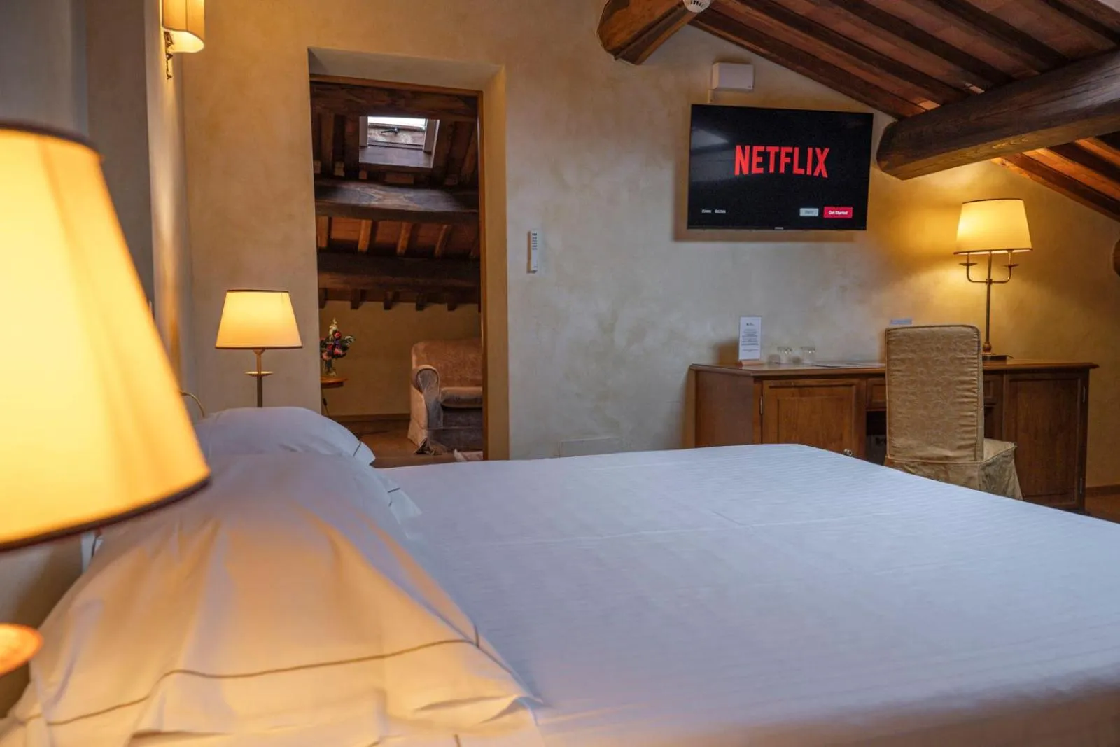 TV and multimedia, Bed in Hotel Palazzo San Niccolò & Spa