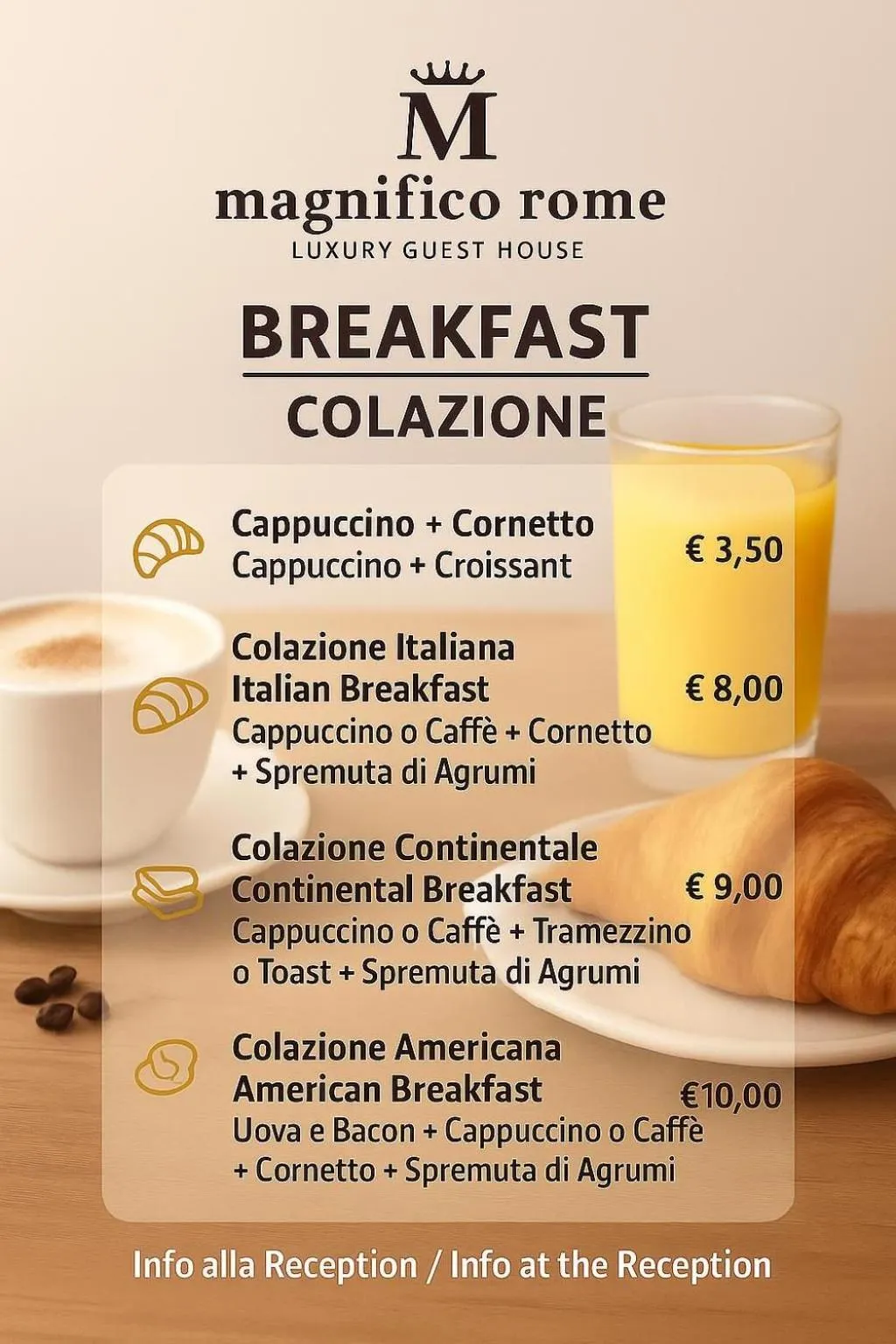 Breakfast in Magnifico Rome