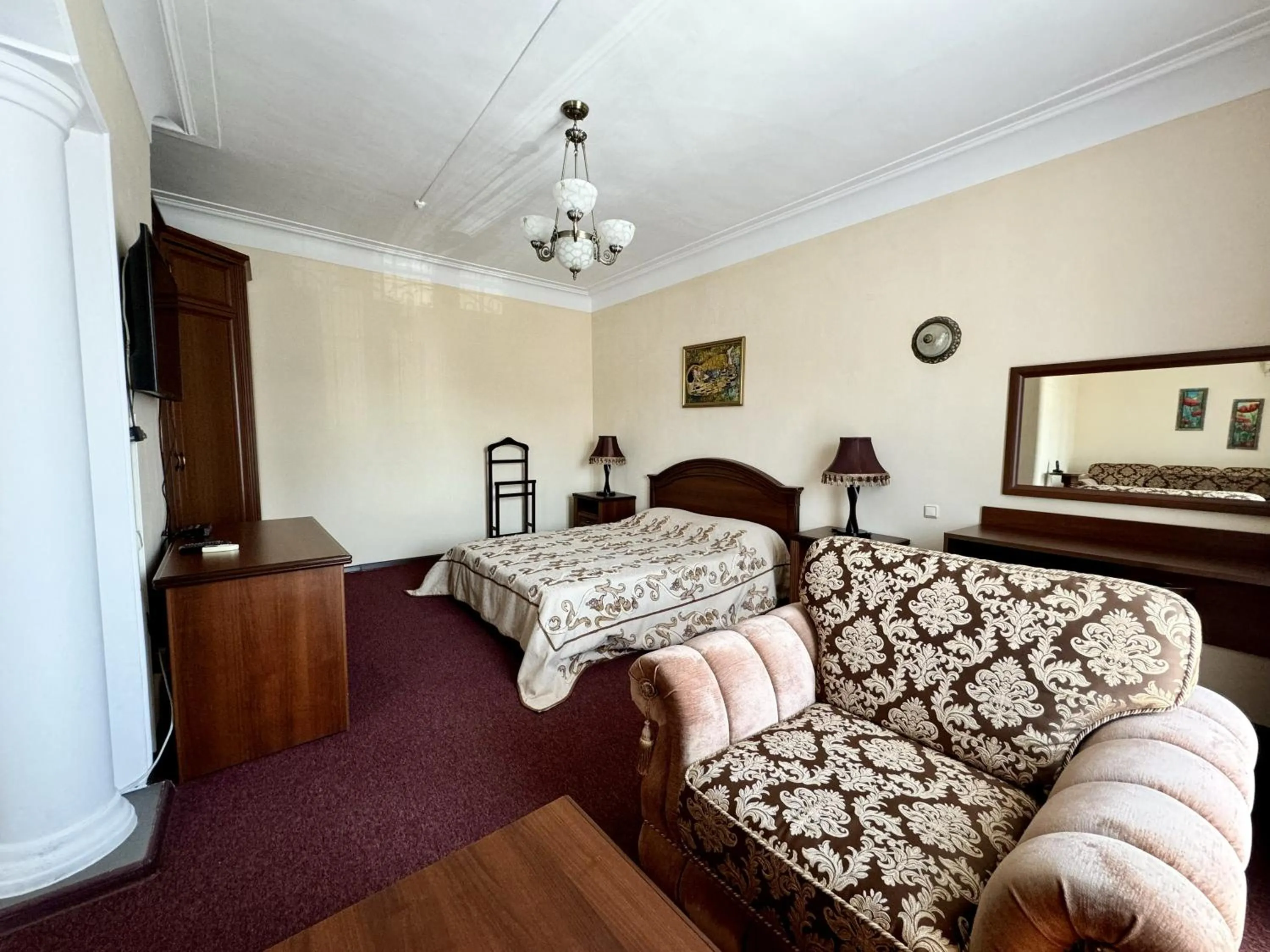 Bed in Hotel Zhambyl