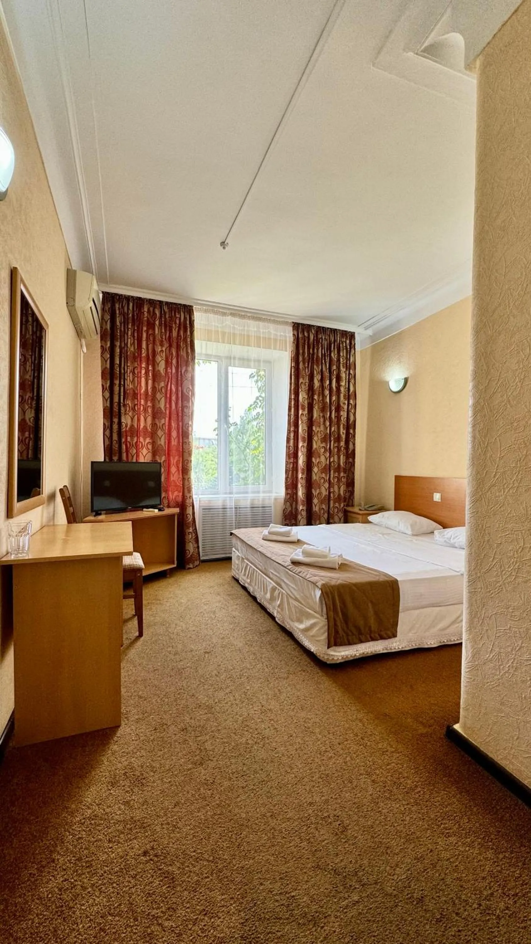 Bed in Hotel Zhambyl