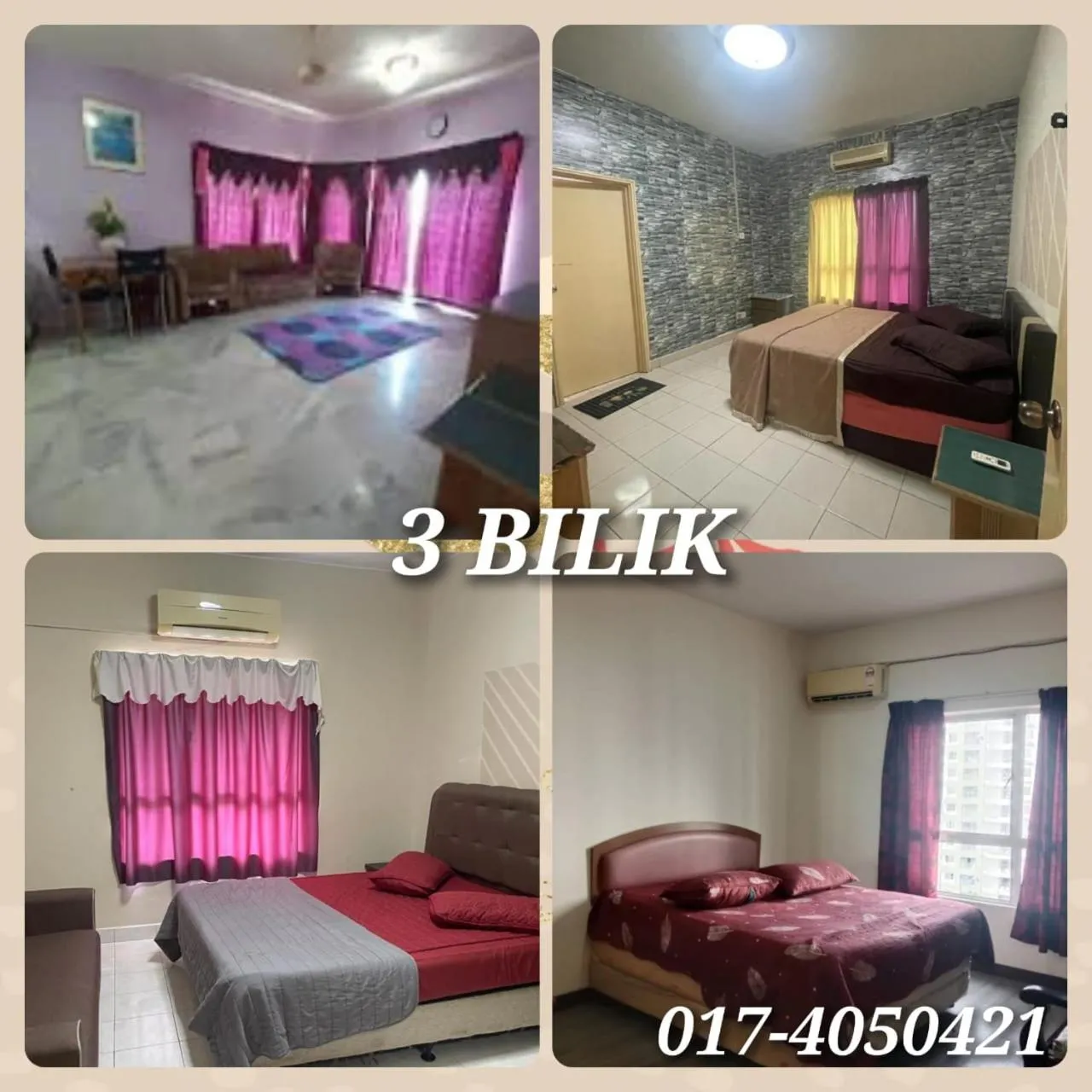 Bed in Apartment santai Marina