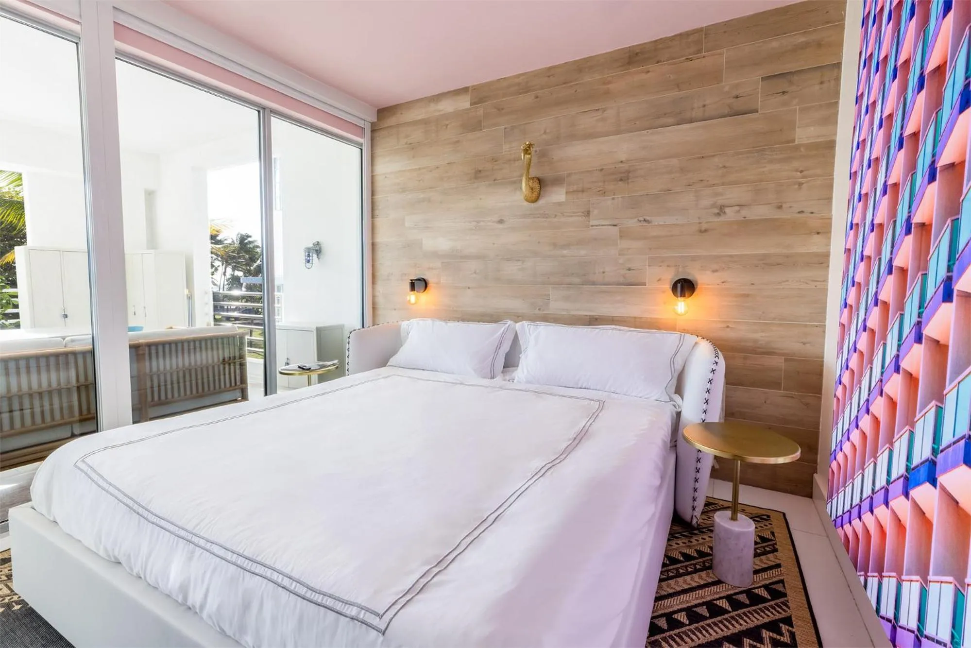 Bed in Boutique Suite with Huge Terrace and Rooftop Pool