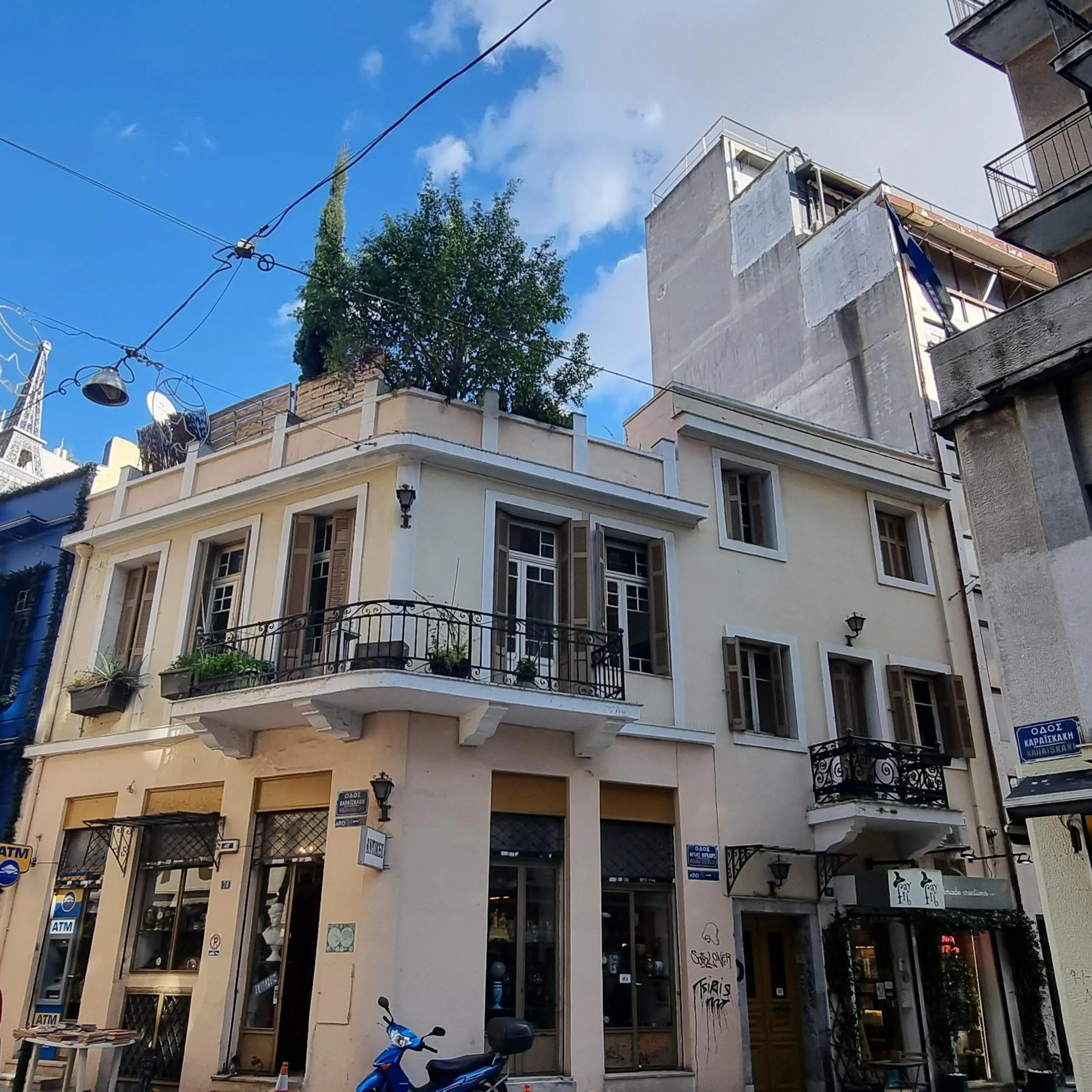 Property building in athensvintage