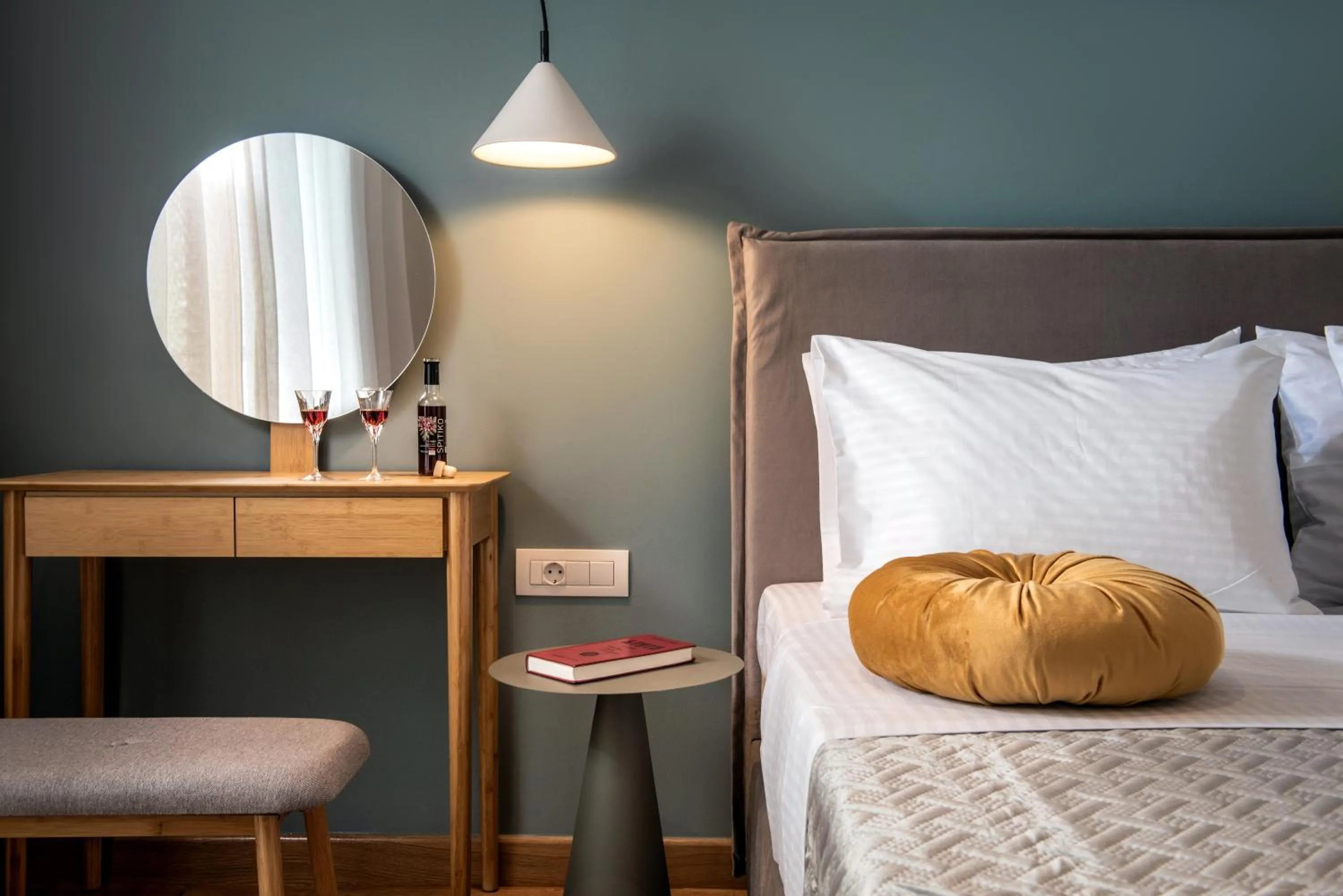 Bed in Kipos Boutique Suites