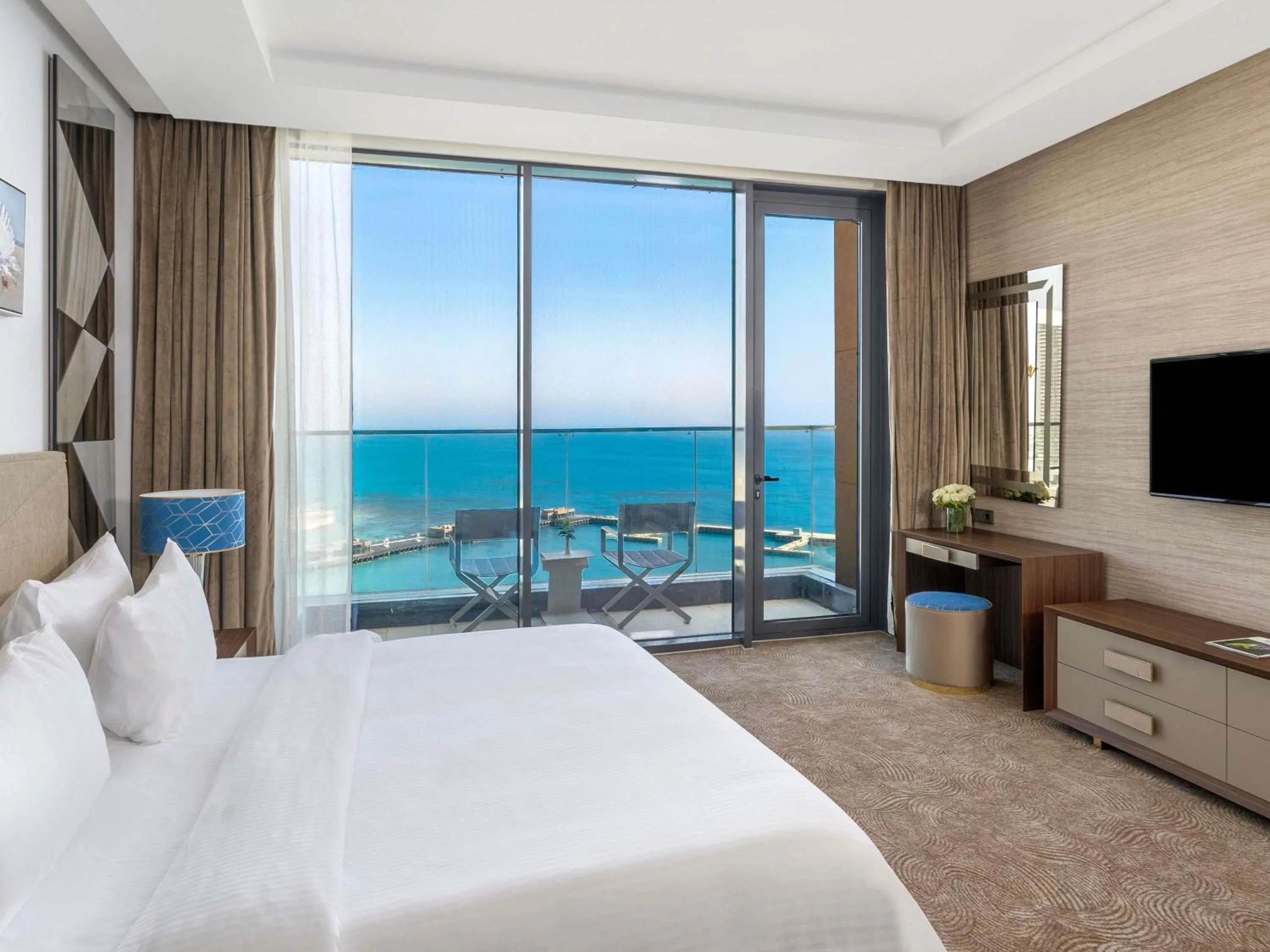 Bedroom, Bed in Rixos Premium Alamein