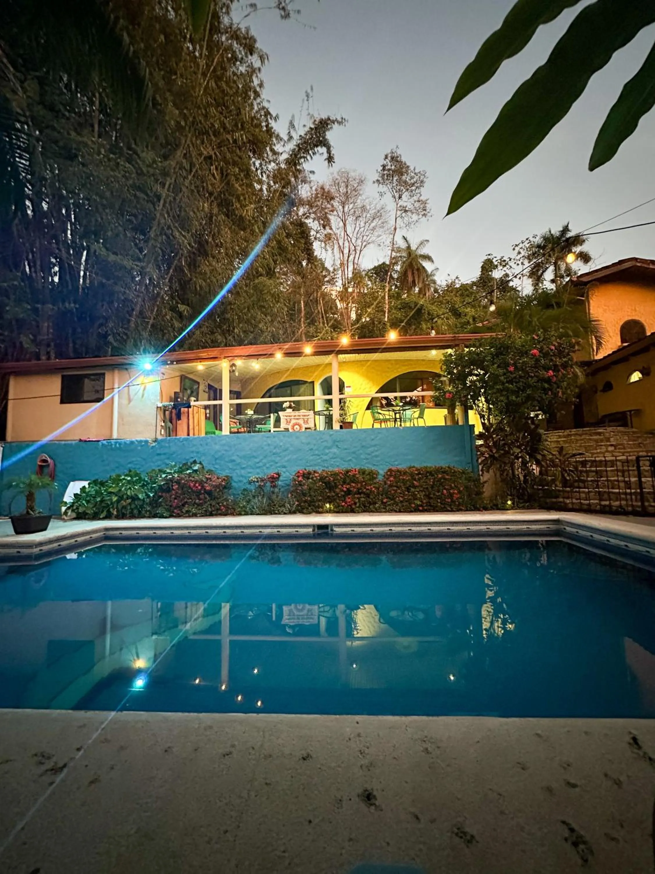Pool view in Hospedaje Colibri