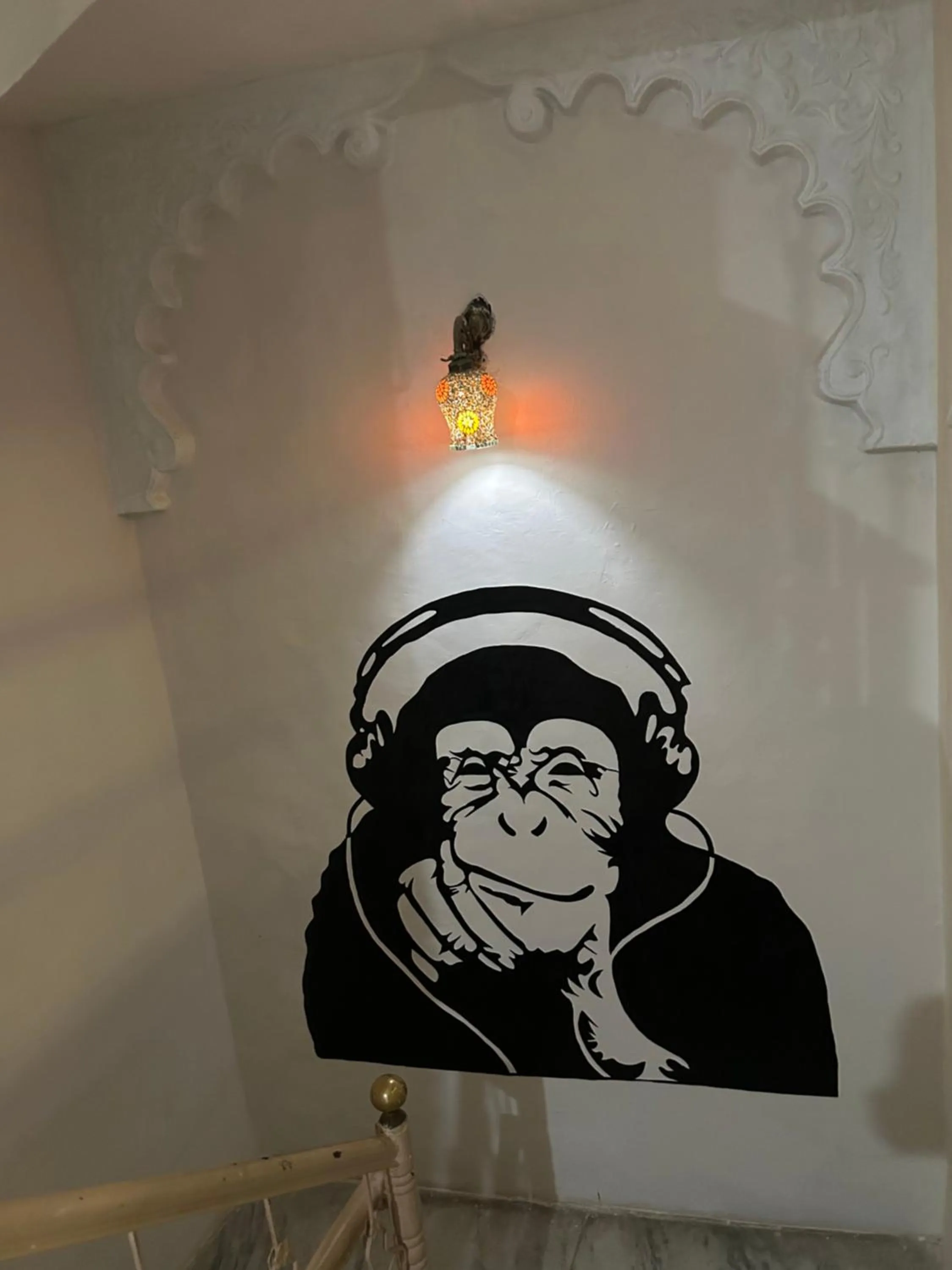 Decorative detail in HOTEL HANUMAN GHAT On LAKE PICHOLA