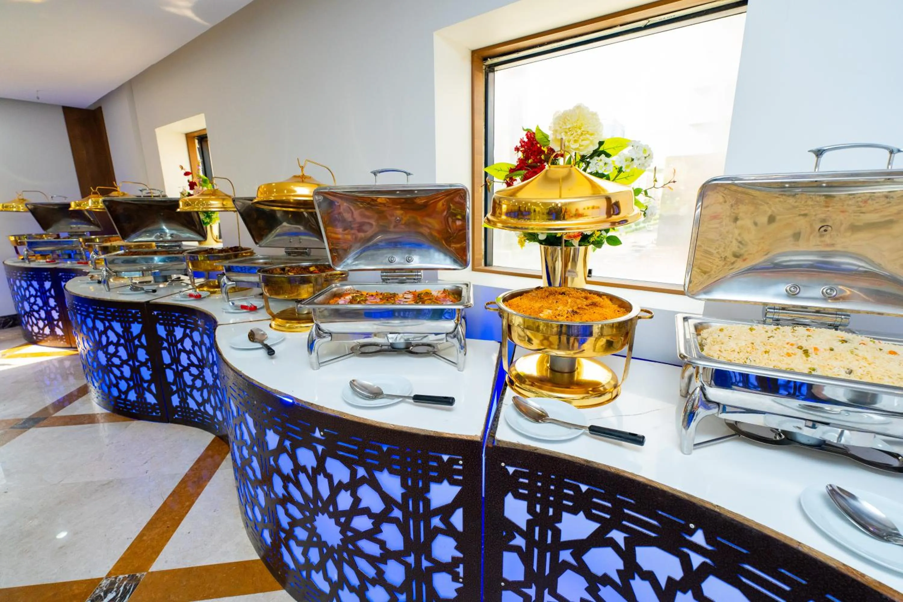 Buffet breakfast in Al Kiram Hotel Al Azizia
