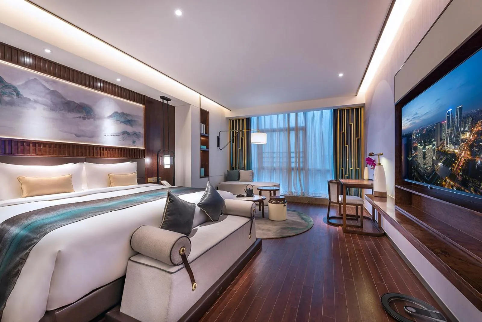 Bed in New Century Hotel Qianchao Hangzhou