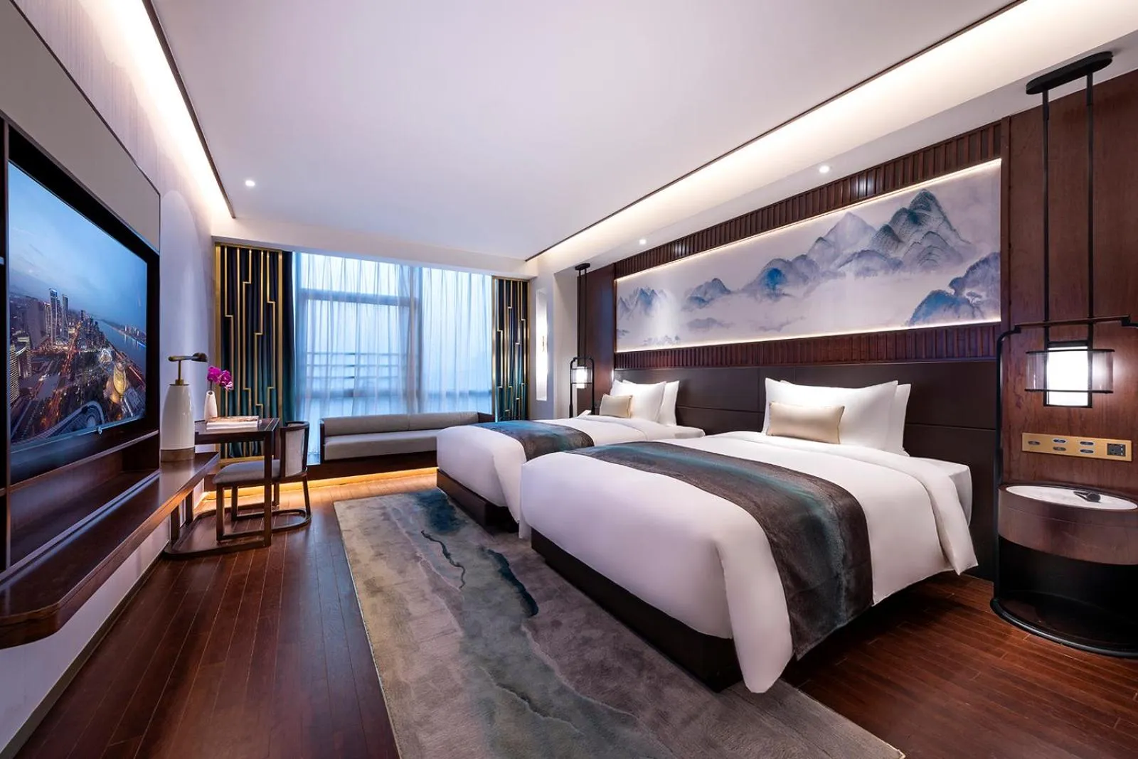 Bed in New Century Hotel Qianchao Hangzhou
