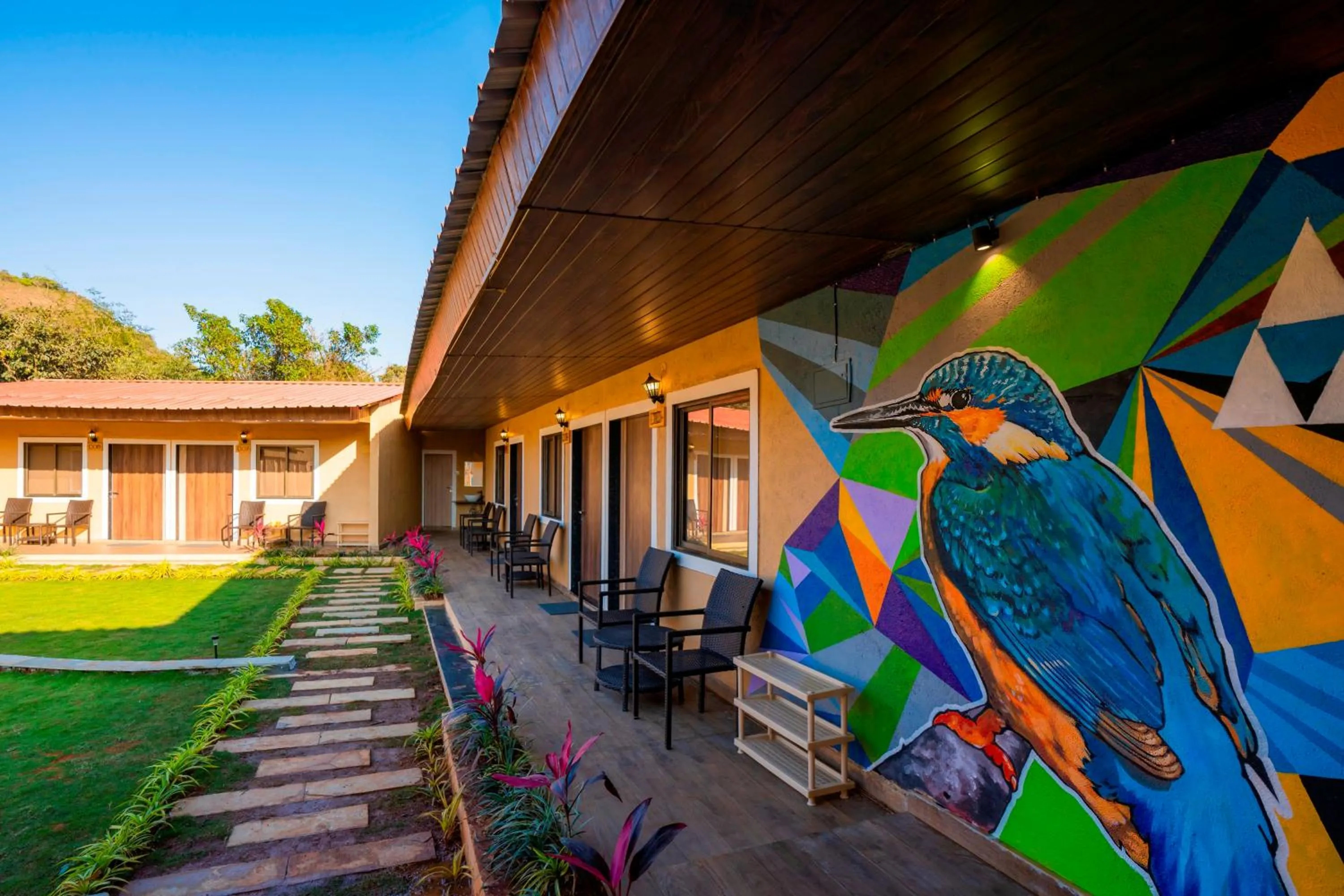 Patio in Zostel Plus Lonavala