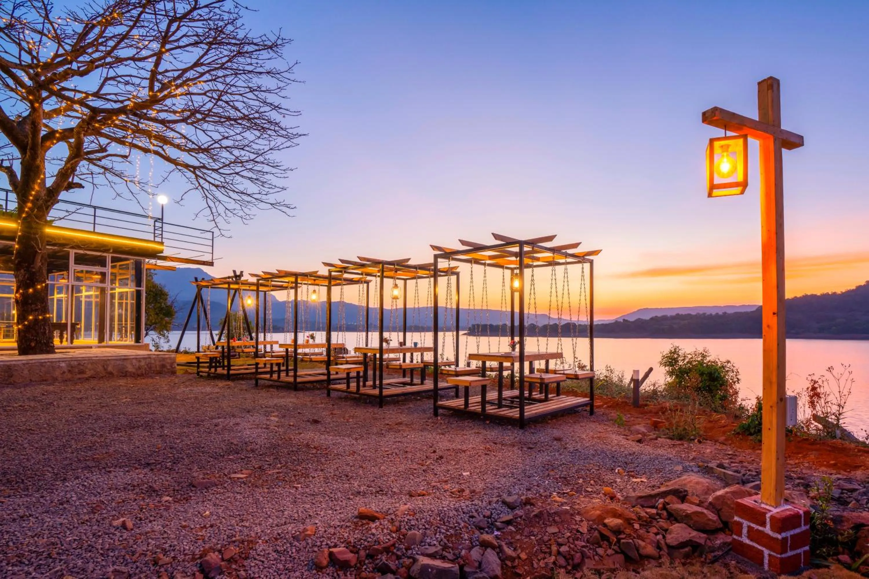 Seating area in Zostel Plus Lonavala