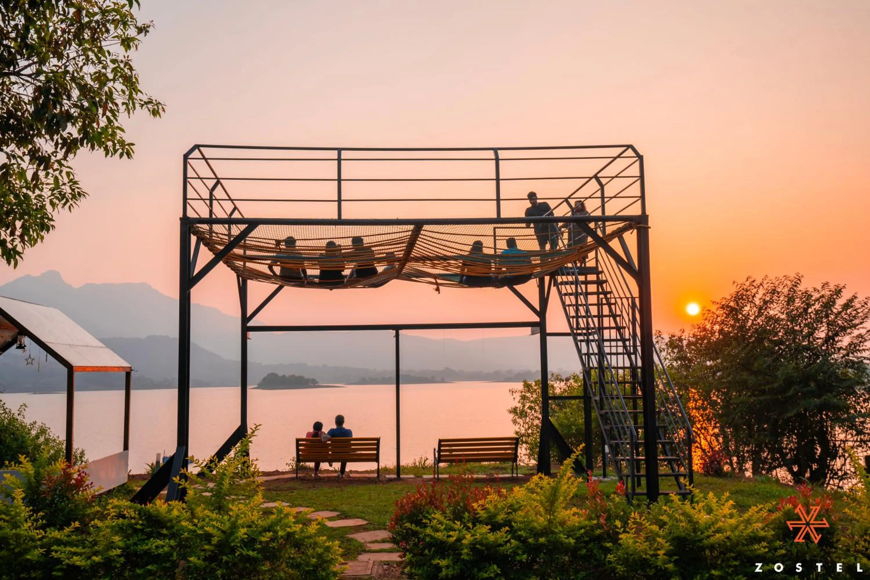Lake view in Zostel Plus Lonavala