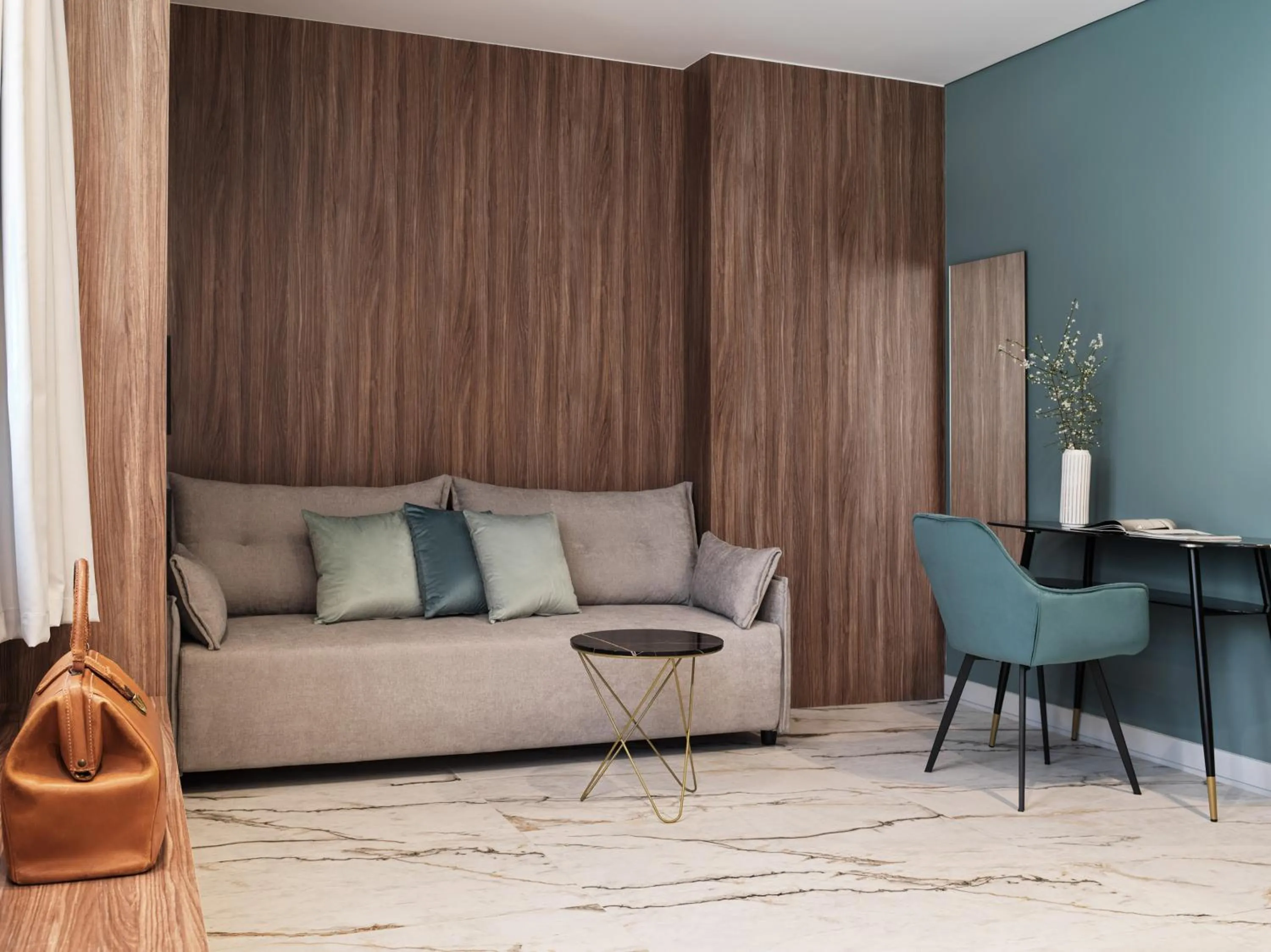 Living room in Athens City View Urban Suites